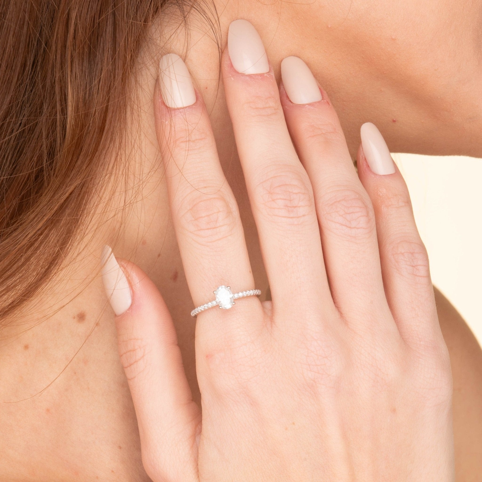 1 Carat The Angelina Moissanite Diamond Engagement Ring - Camile & Stone