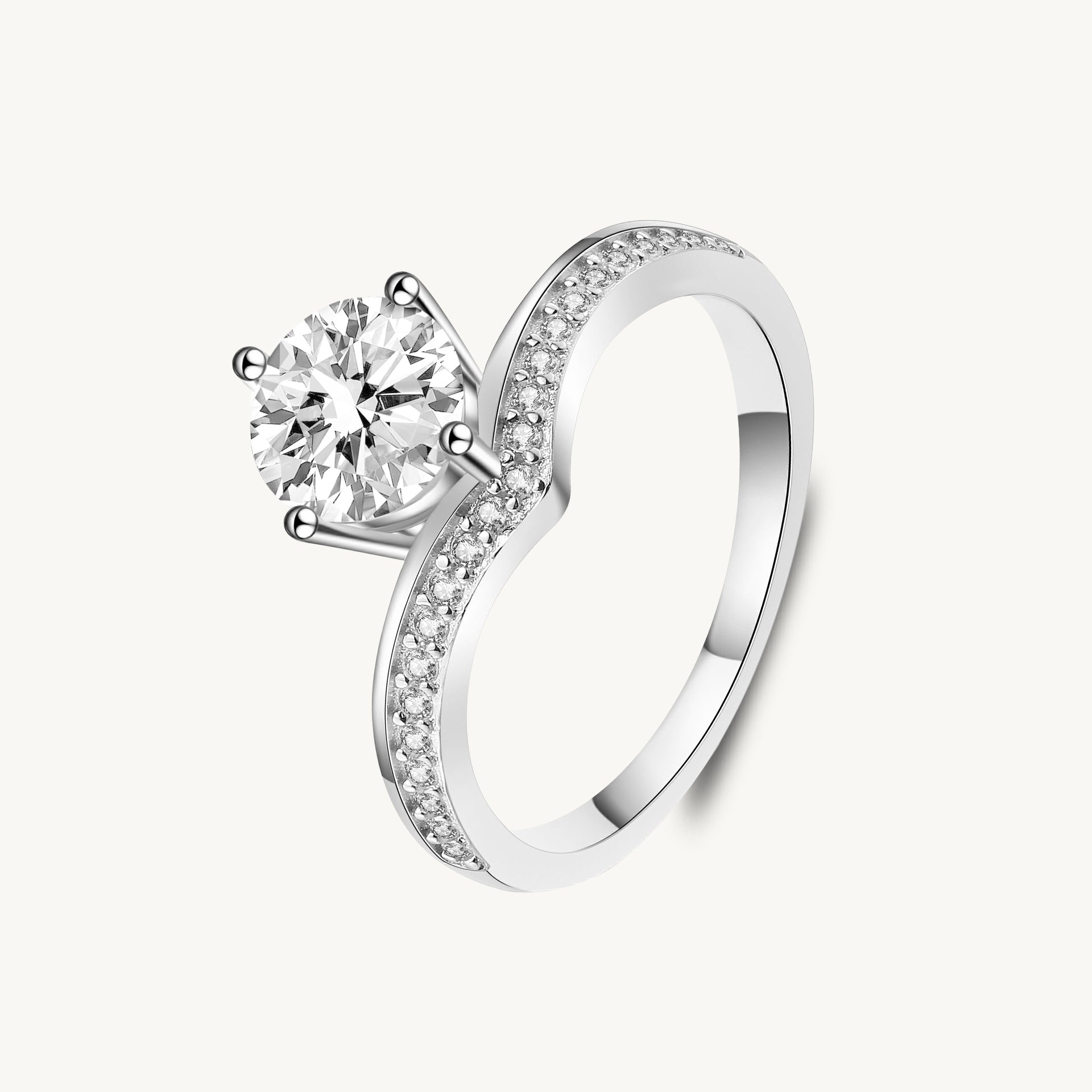 1 Carat The Cecilia Moissanite Diamond Engagement Ring - Camile & Stone