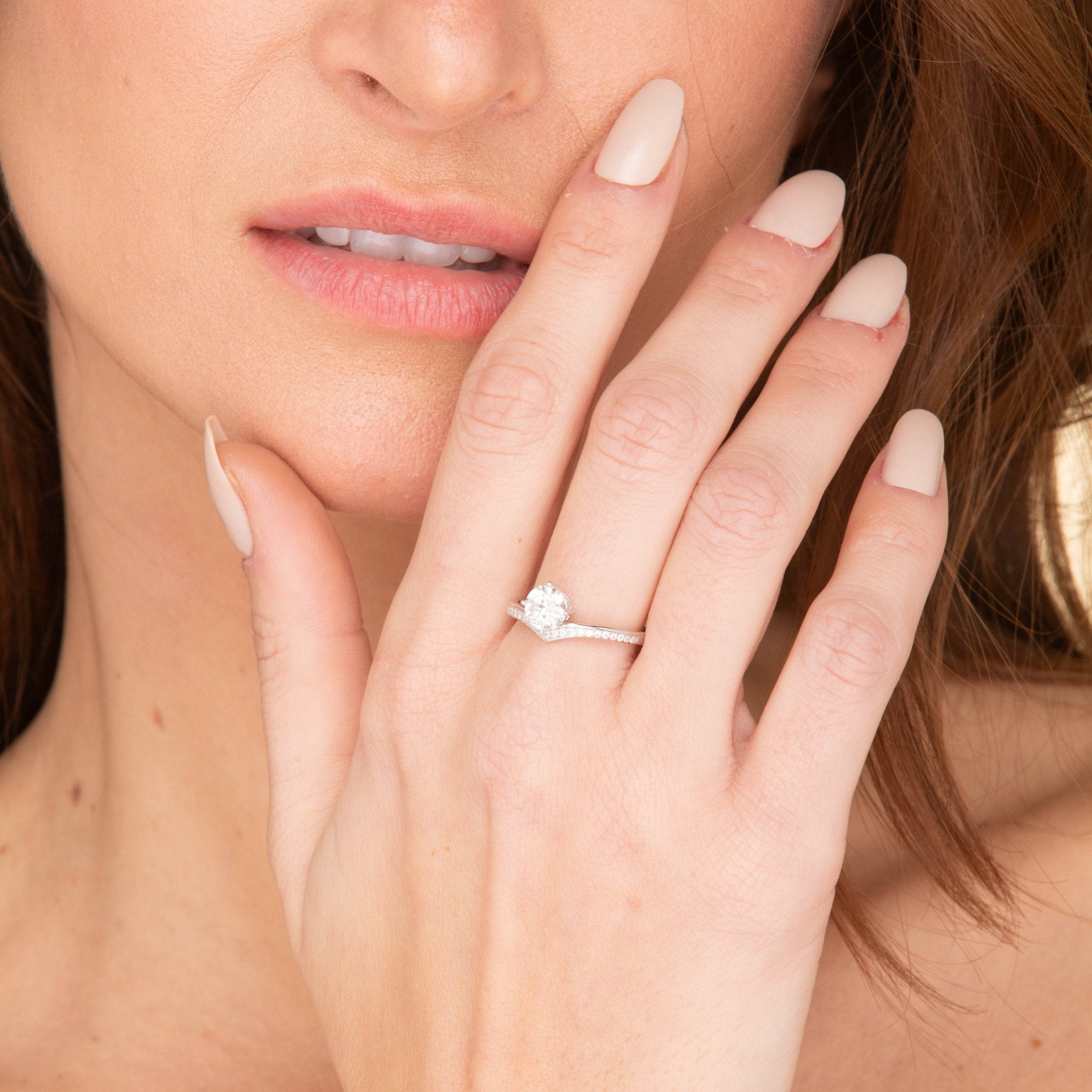 1 Carat The Cecilia Moissanite Diamond Engagement Ring - Camile & Stone