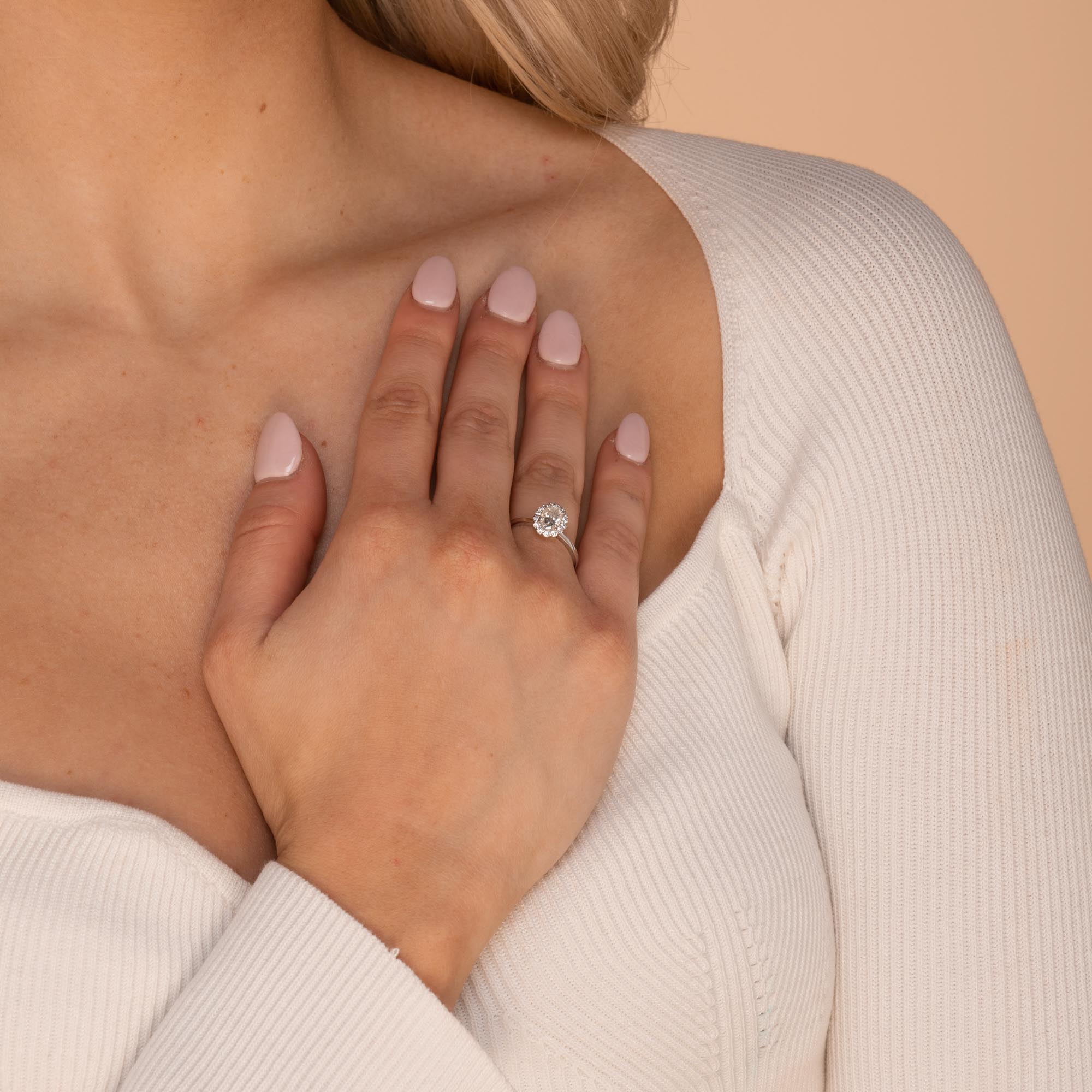 1.0 ct Oval Moissanite Diamond Ring - Camile & Stone