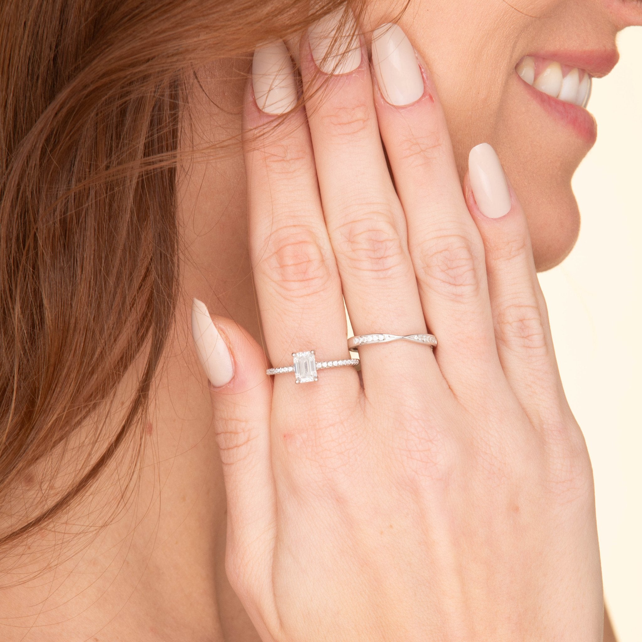 1ct The Classic Emerald Moissanite Diamond Engagement Ring - Camile & Stone