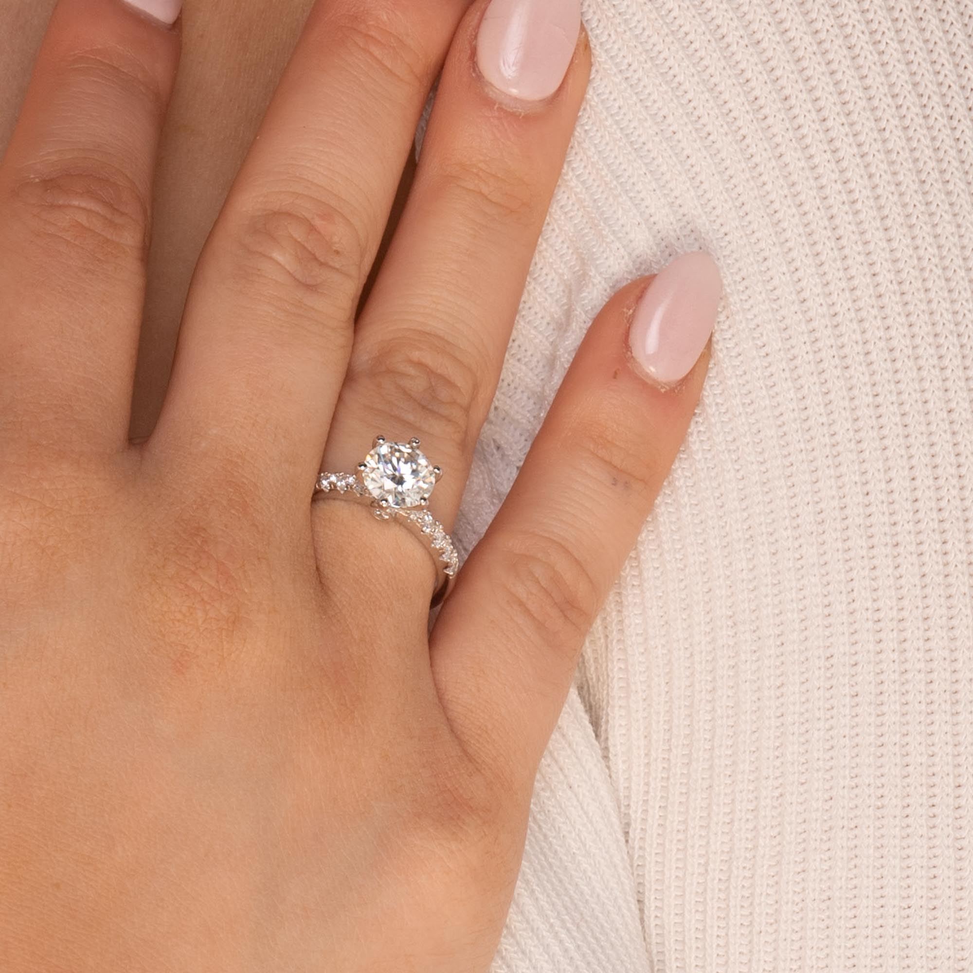 2 ct The Classic Moissanite Diamond Engagement Ring - Camile & Stone