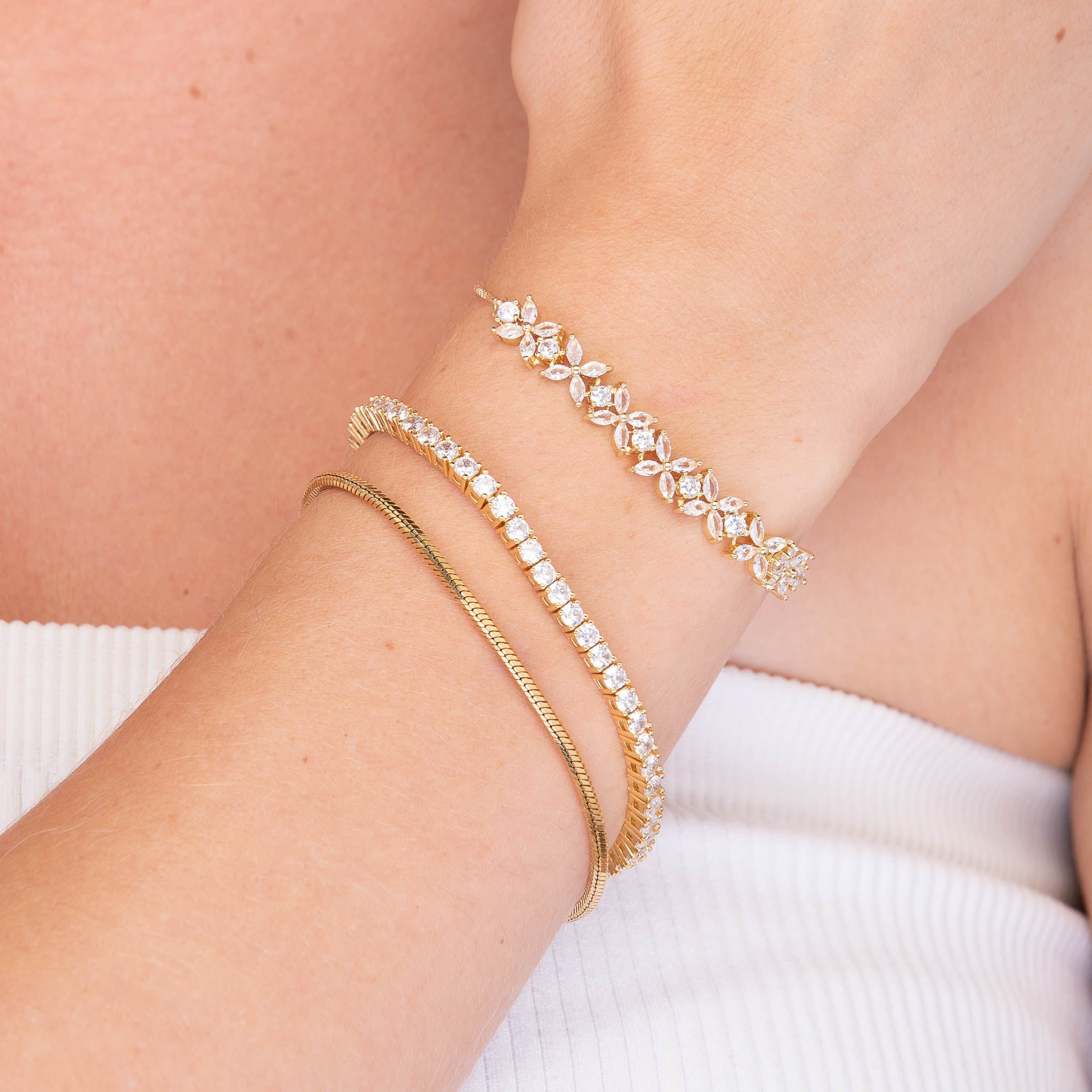 3mm Tennis Chain Unisex Bracelet - Camile & Stone