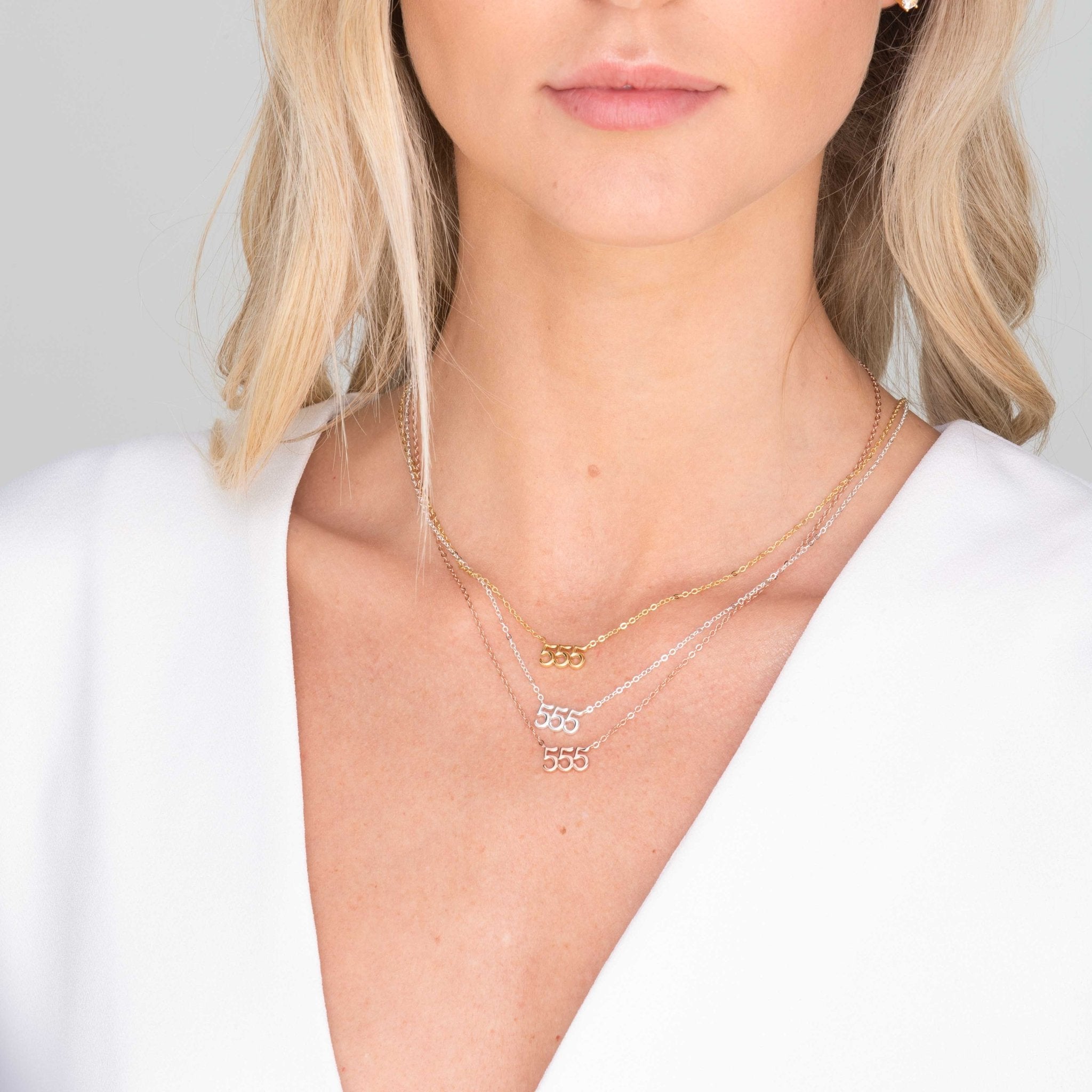 555 Angel Number Pendant Necklace - Camile & Stone