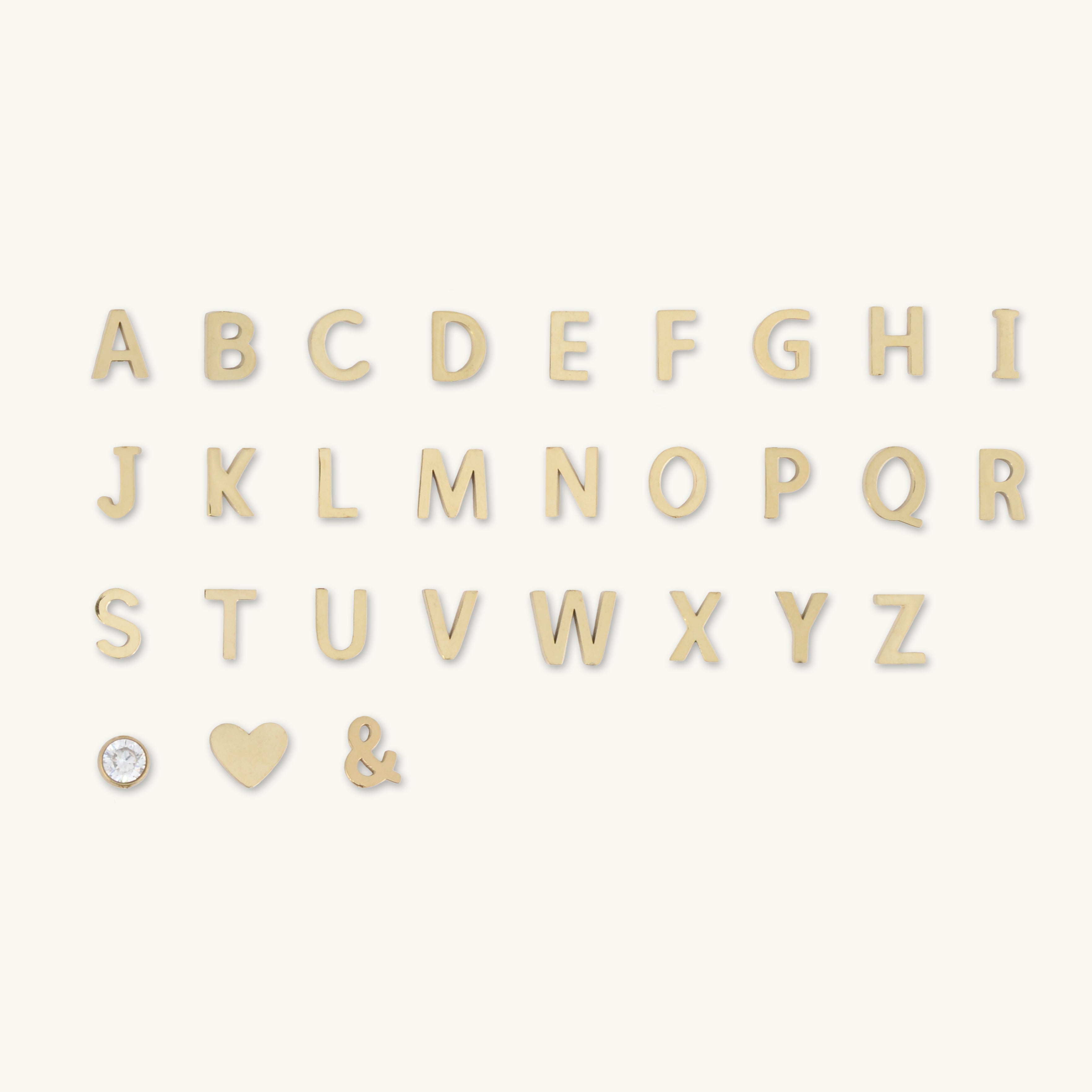 Sideways Single Initial Letter Necklace