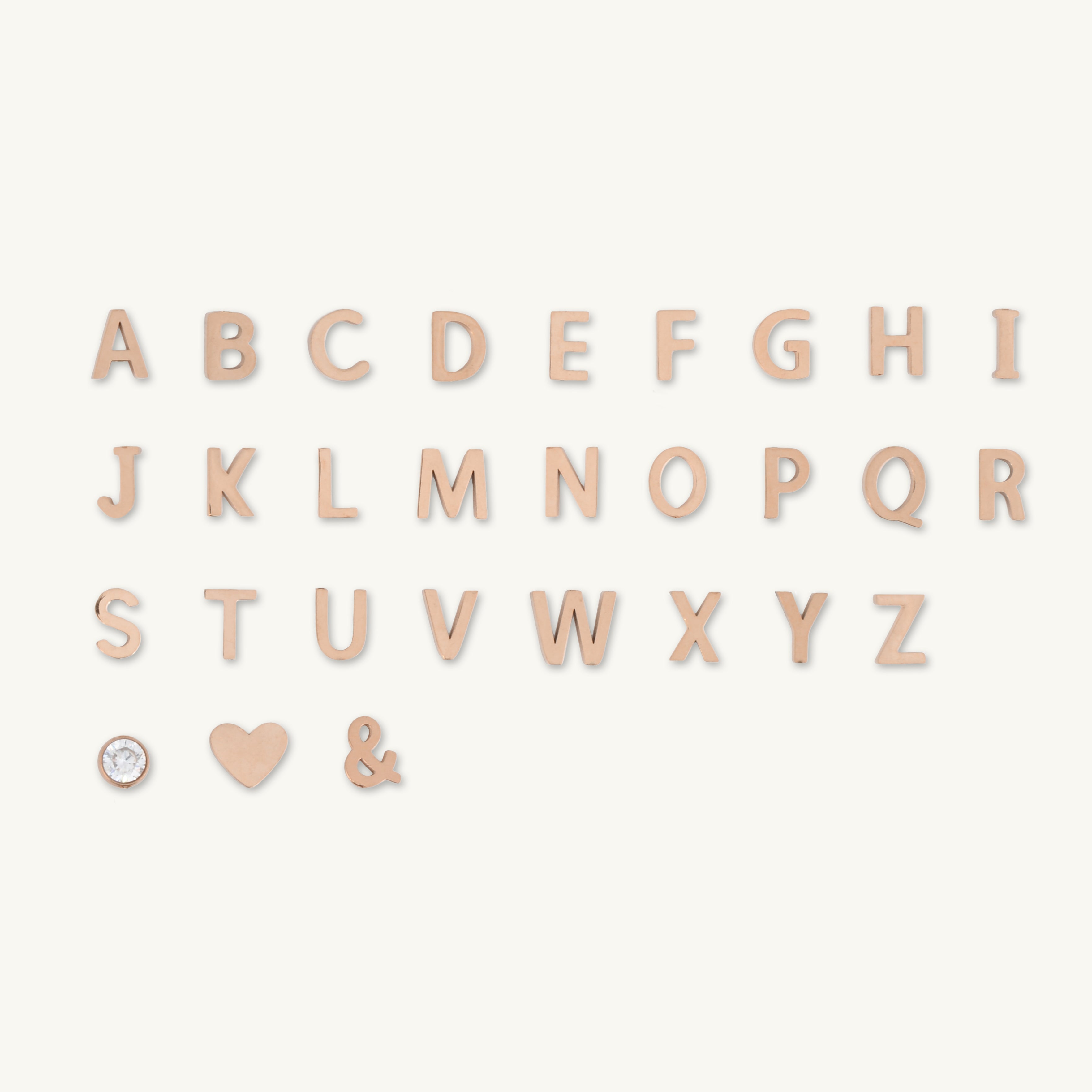 Sideways Single Initial Letter Necklace