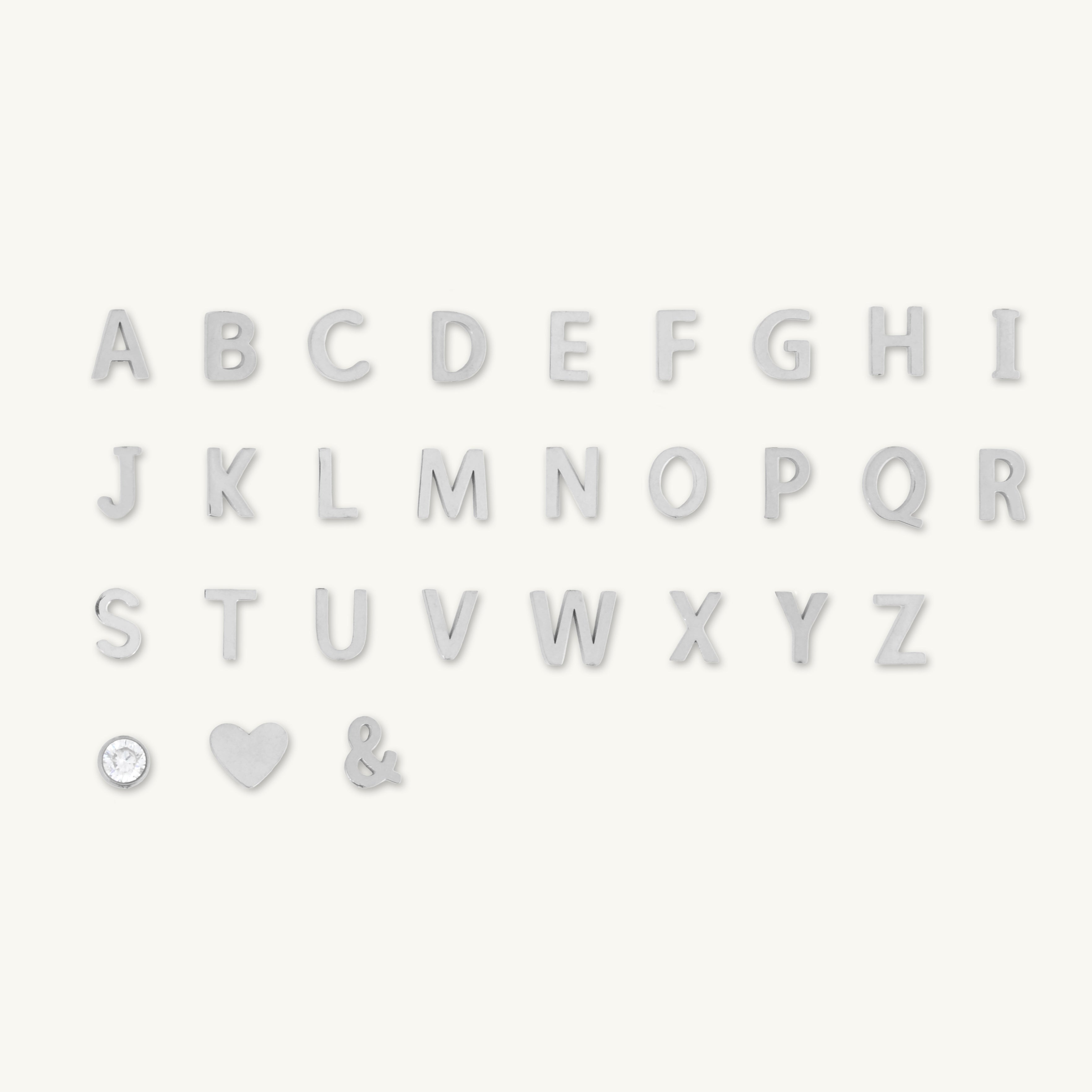 Sideways Single Initial Letter Necklace