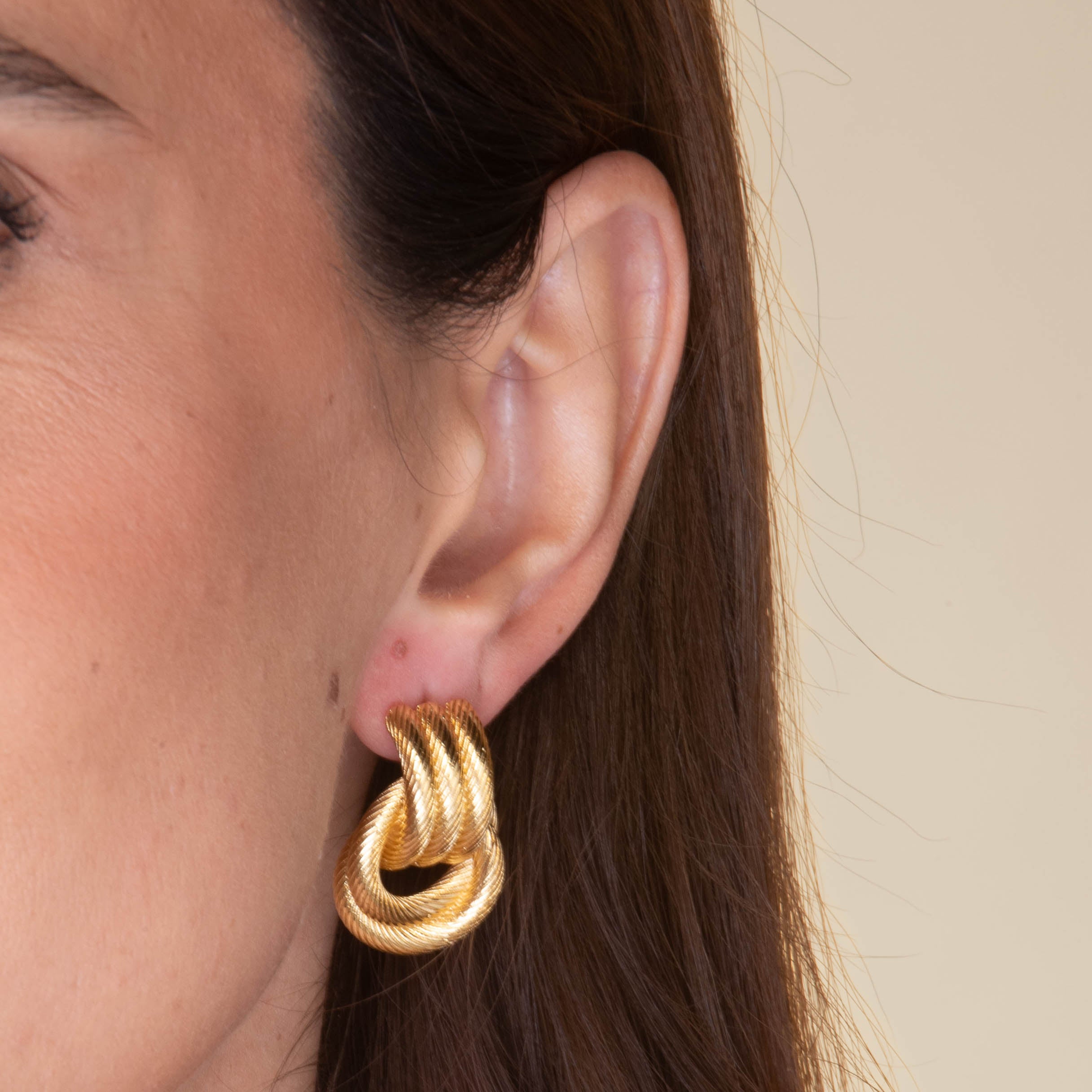 Nadia Twist Loop Statement Stud Earrings