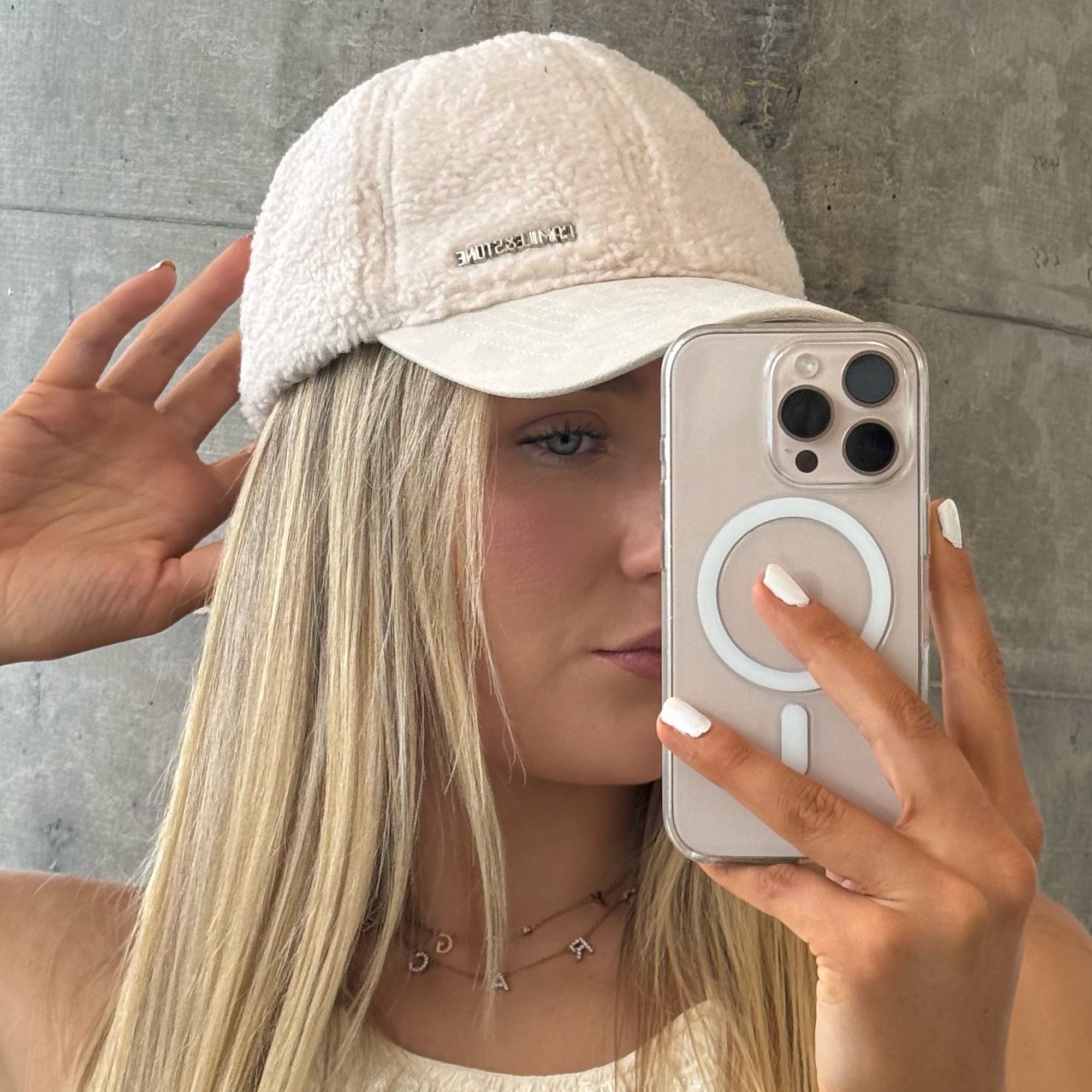 Beige Teddy Cap