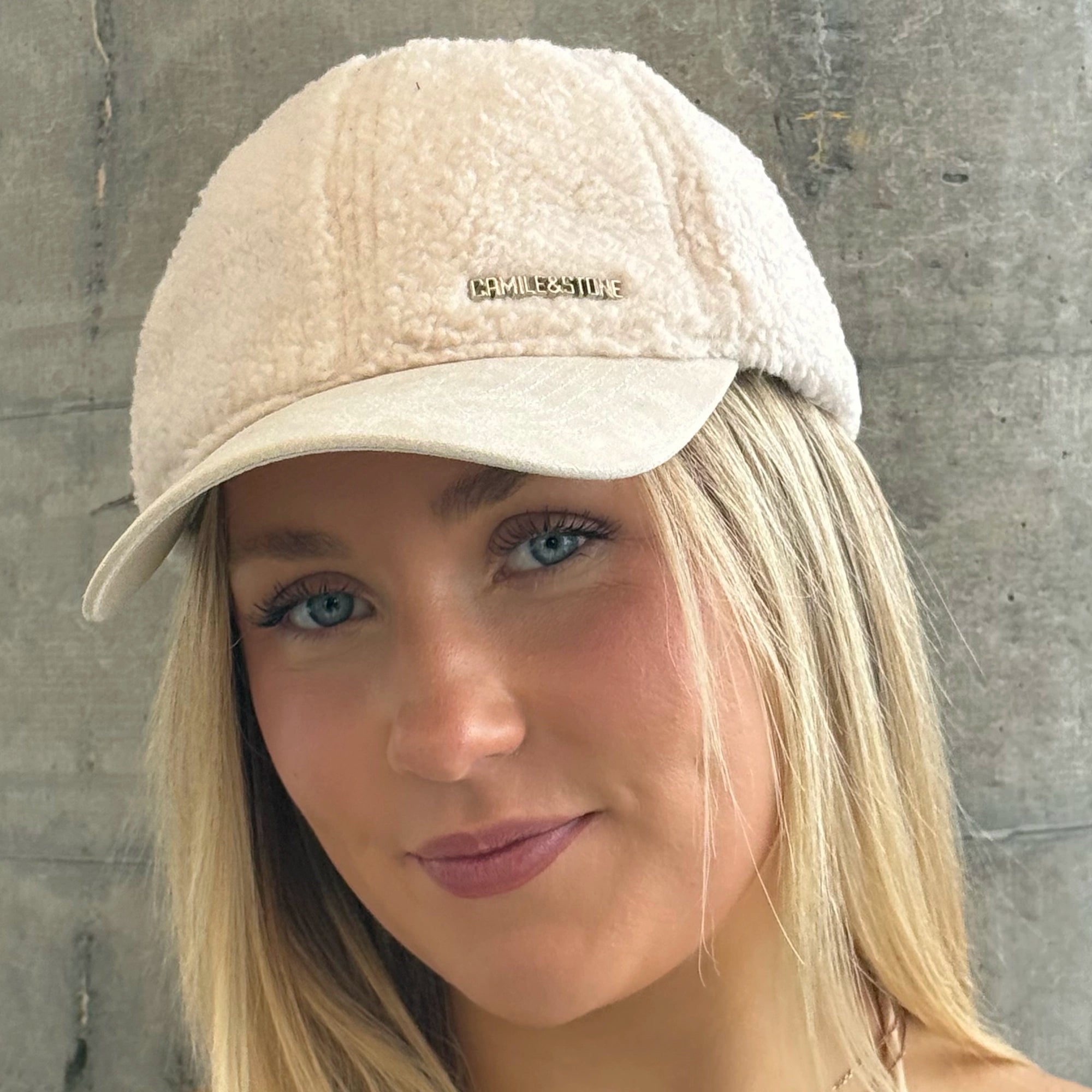 Beige Teddy Cap