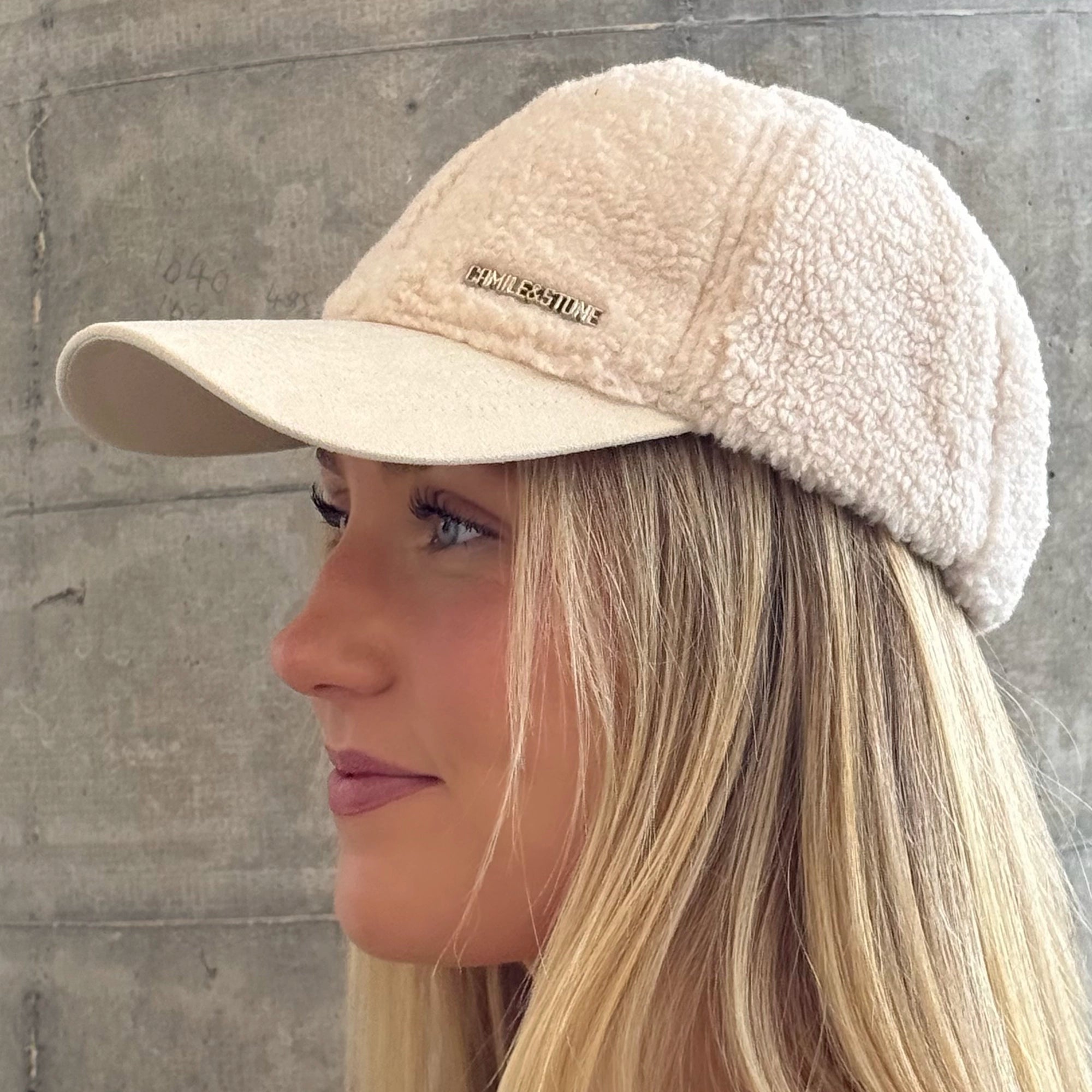 Beige Teddy Cap