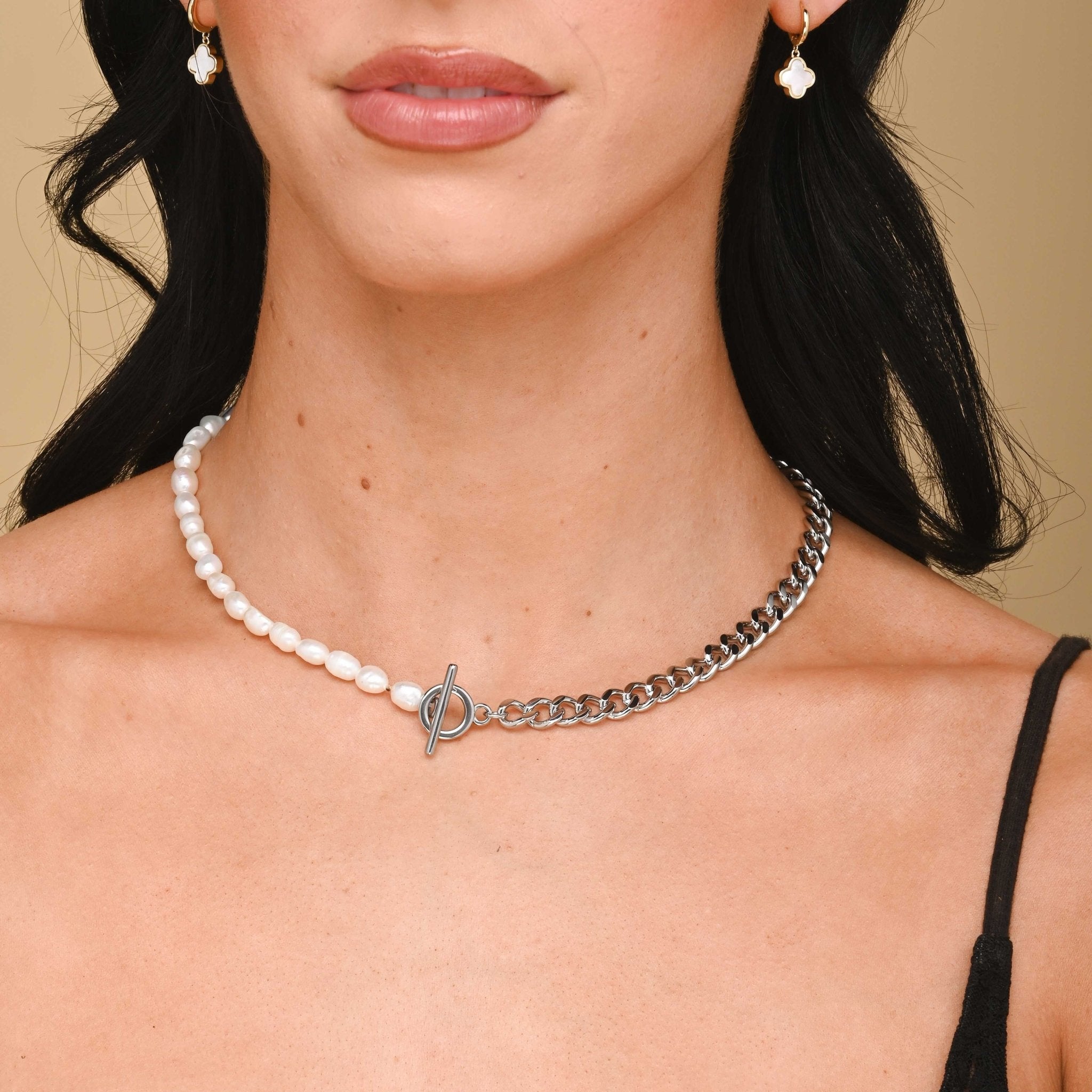 Acacia Pearl Toggle Statement Necklace - Camile & Stone