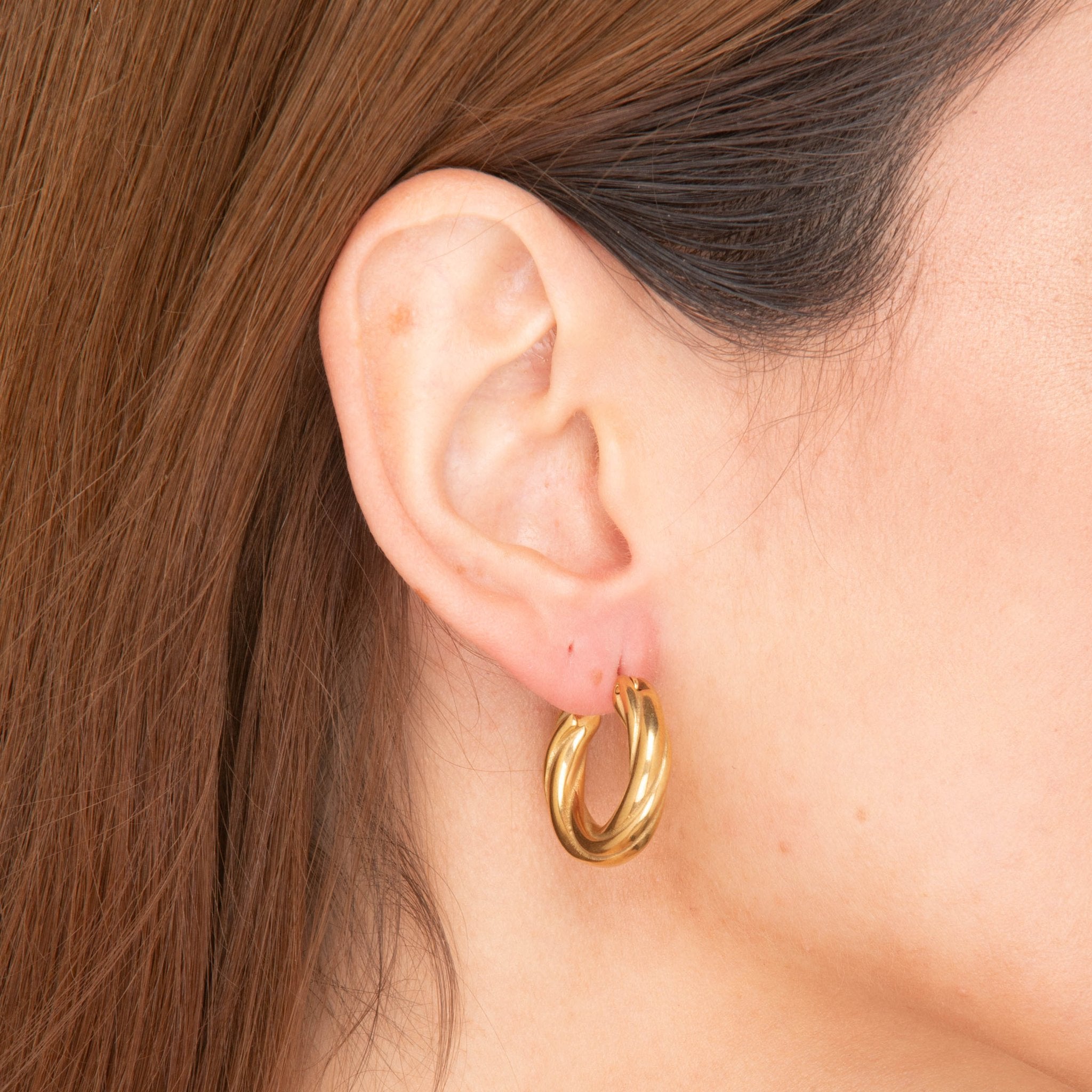 Amalia Twist Hoop Earrings - Camile & Stone