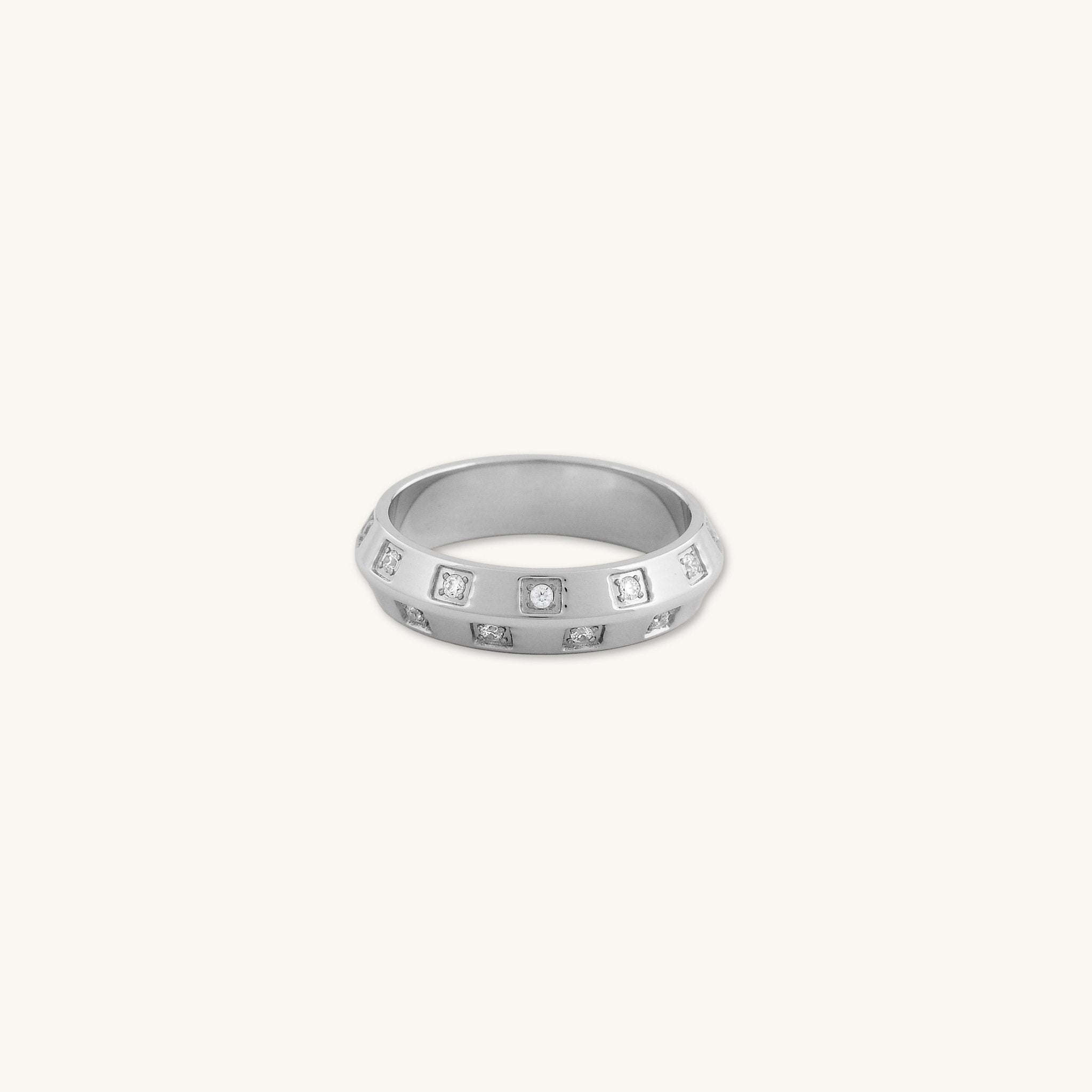 Arden Geometric Zirconia Ring - Camile & Stone