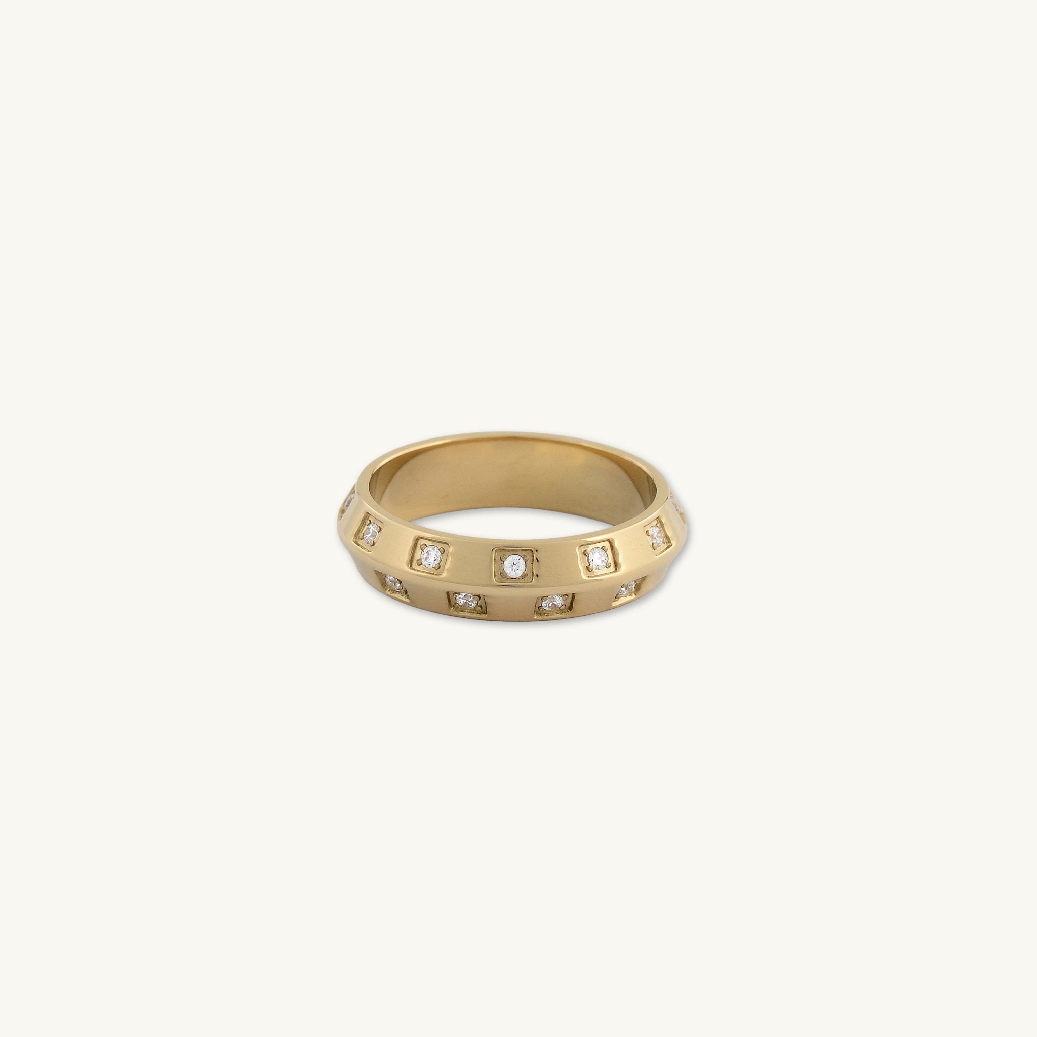 Arden Geometric Zirconia Ring - Camile & Stone