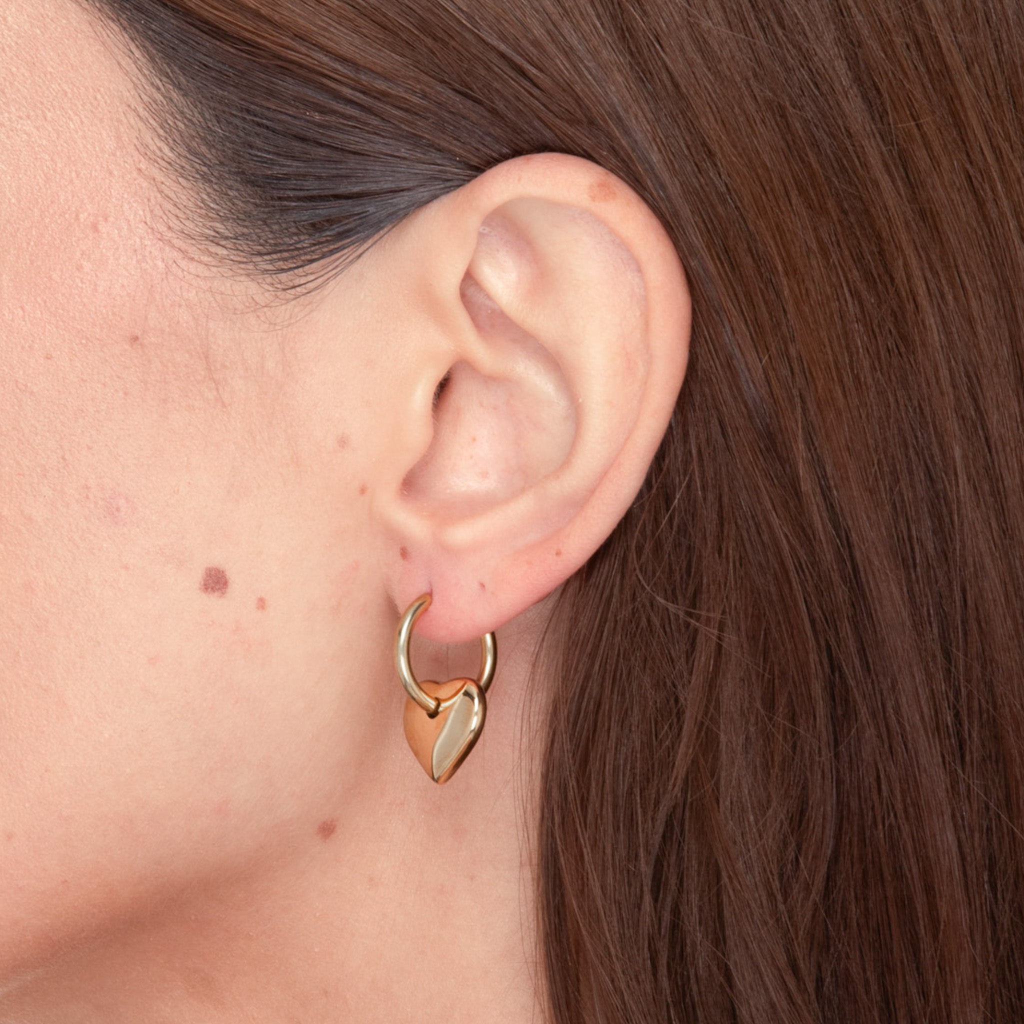 Avery Heart Hoop Earrings - Camile & Stone