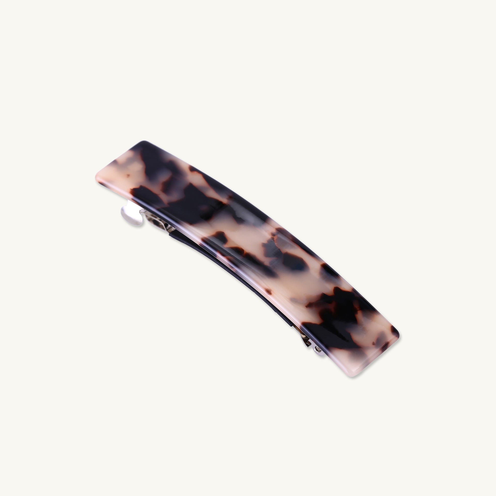 Beige Tortoiseshell Bar French Hair Clip - Camile & Stone