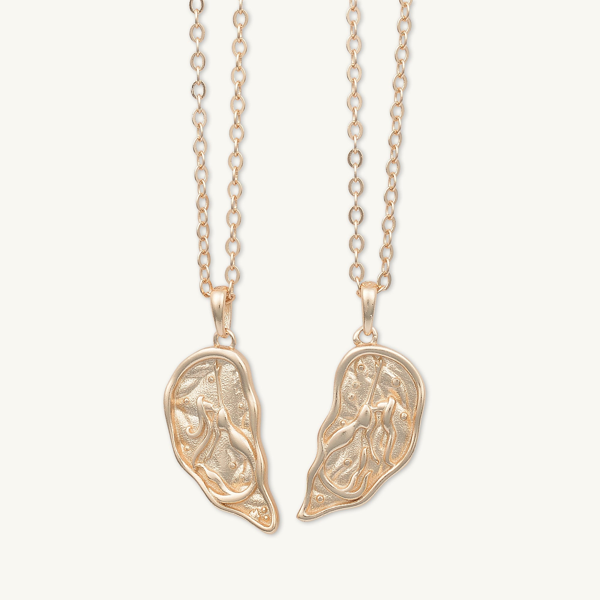 Best Friend / Sister Heart Mermaid Necklace Set - Camile & Stone