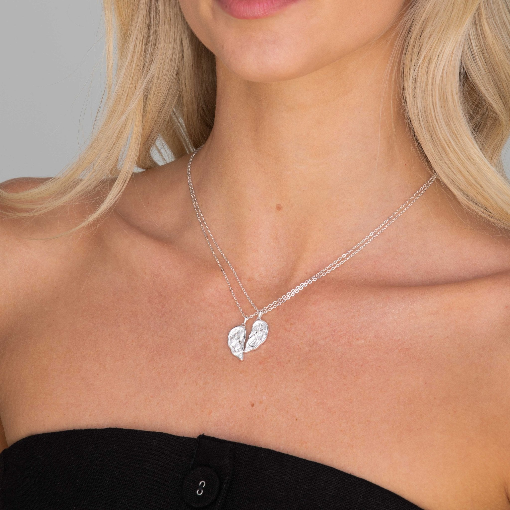 Best Friend / Sister Heart Mermaid Necklace Set - Camile & Stone