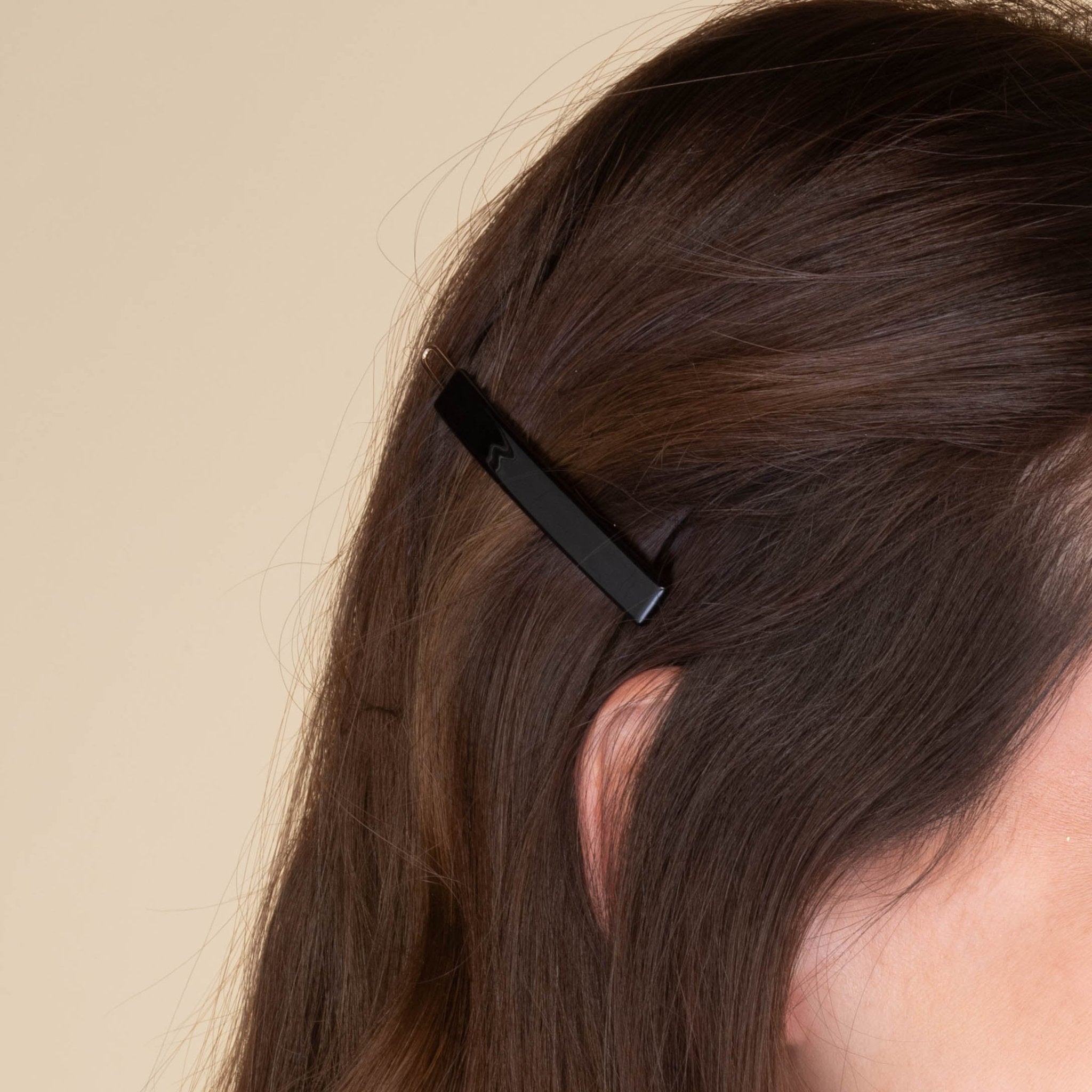 Black Bar French Small Hair Clip - Camile & Stone