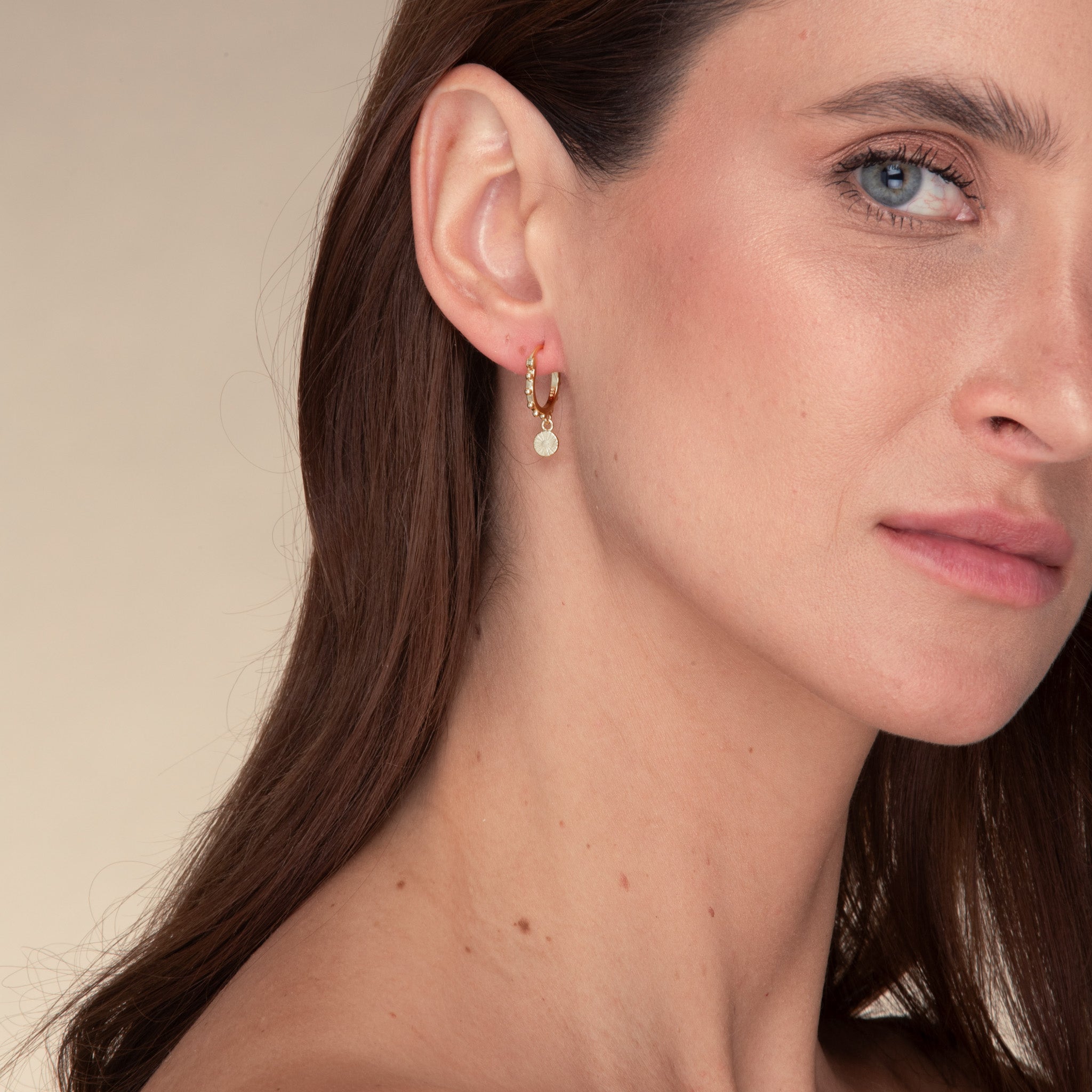 Boho Sun Huggie Hoop Earrings - Camile & Stone