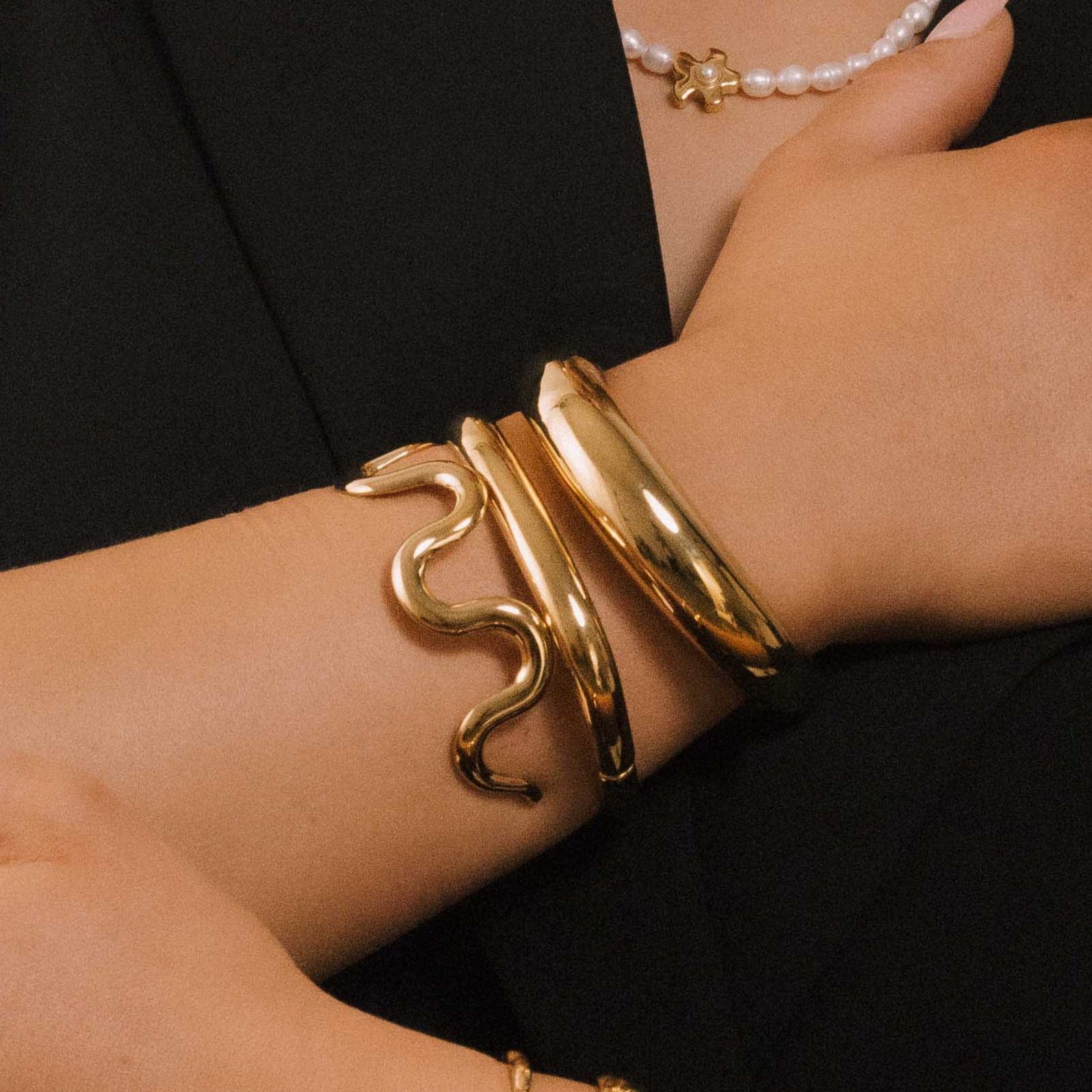 Boho Tide Open Cuff Bangle - Camile & Stone