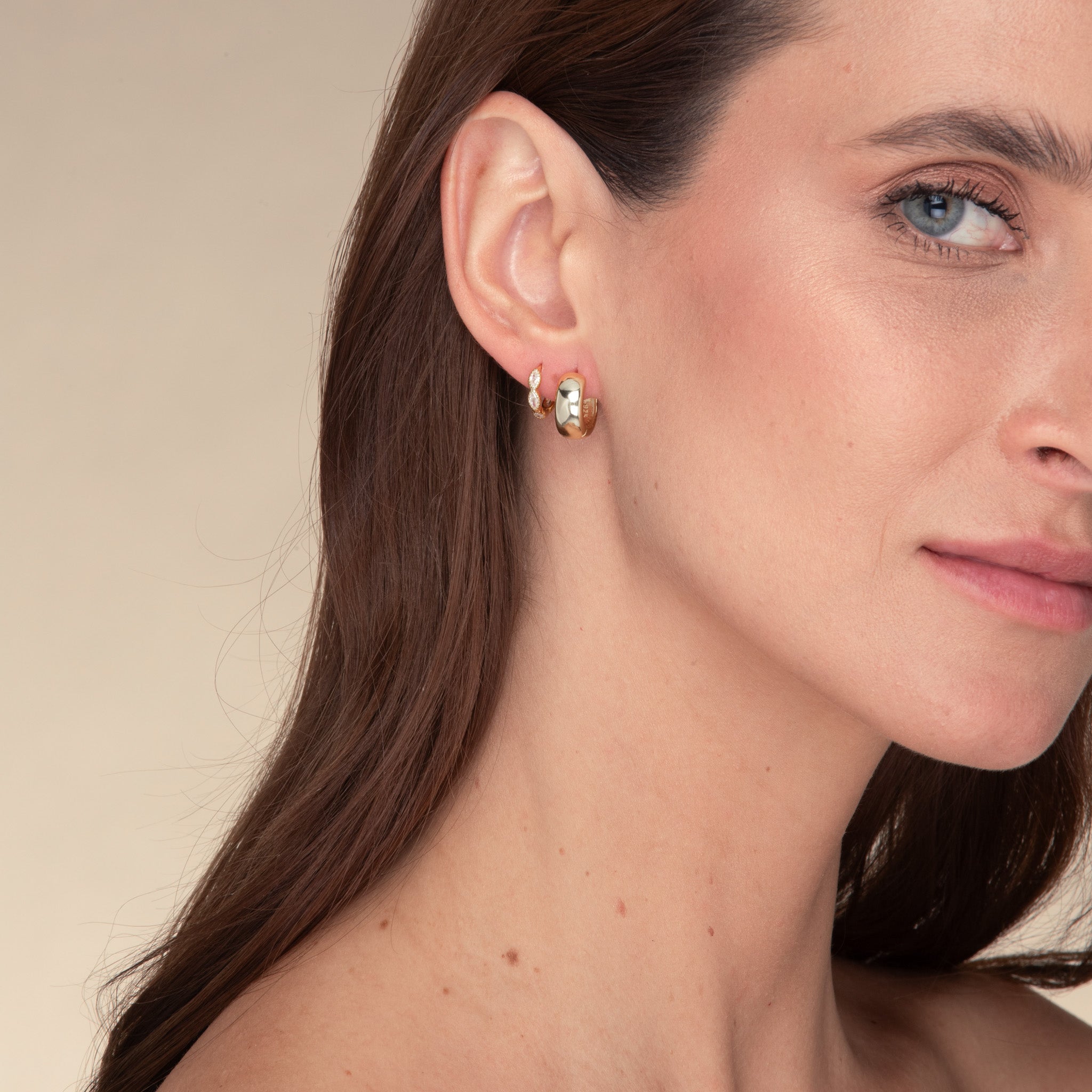 Bold Thick Statement Huggie Earrings - Camile & Stone