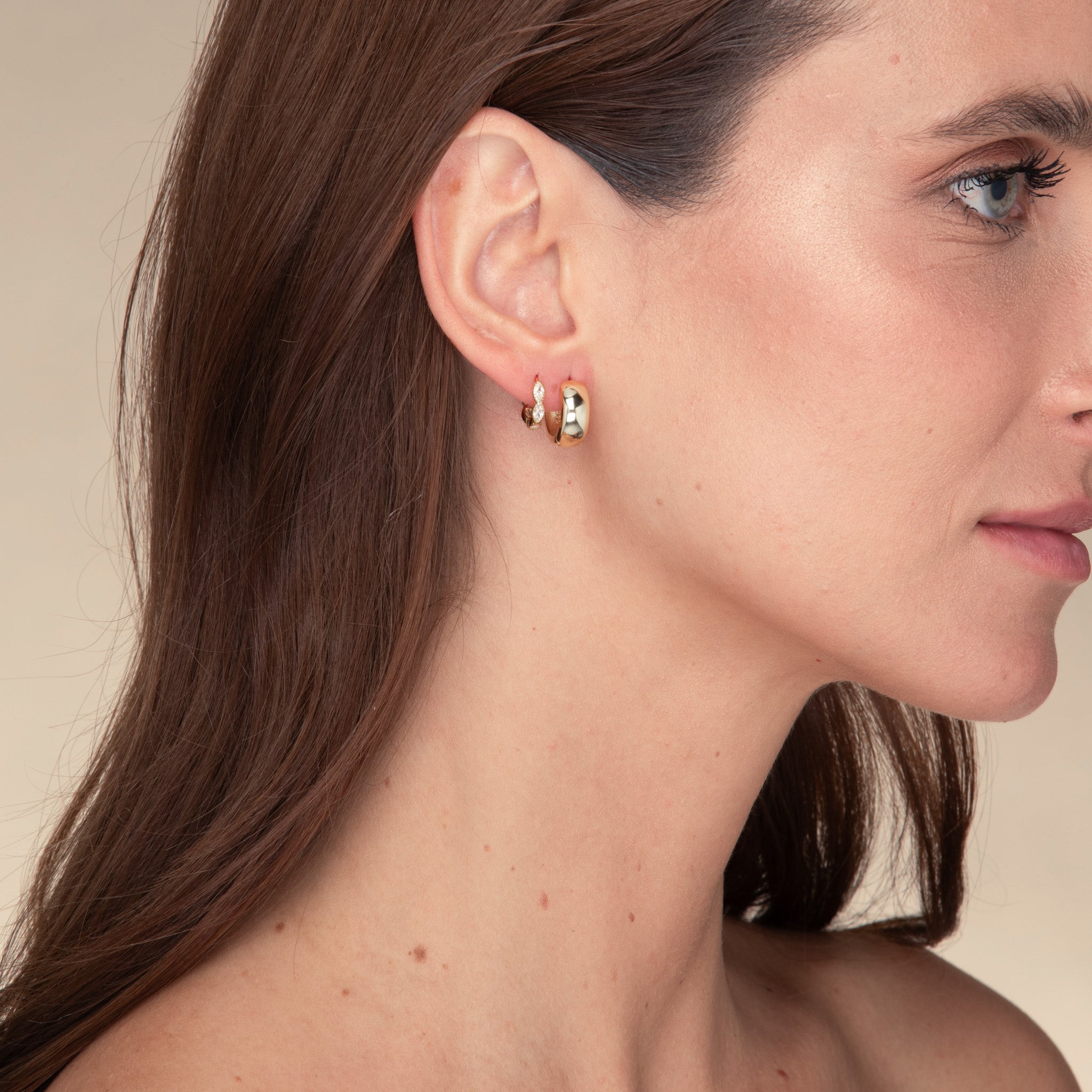 Bold Thick Statement Huggie Earrings - Camile & Stone
