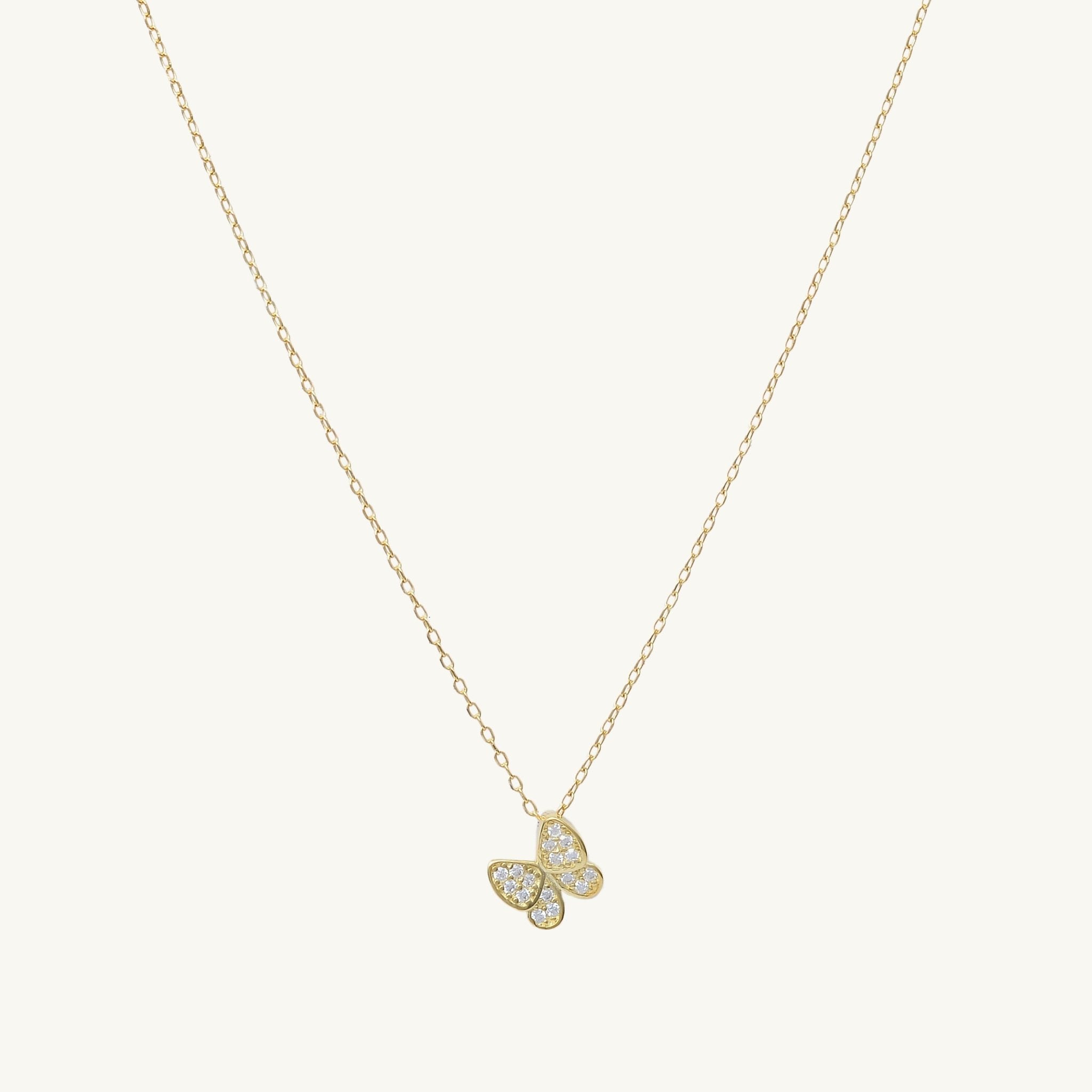 Butterfly Sapphire Chain Necklace - Camile & Stone