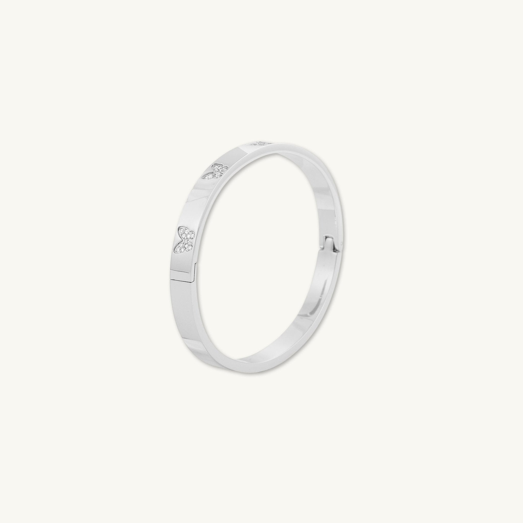 Butterfly Sapphire Hinged Bangle - Camile & Stone