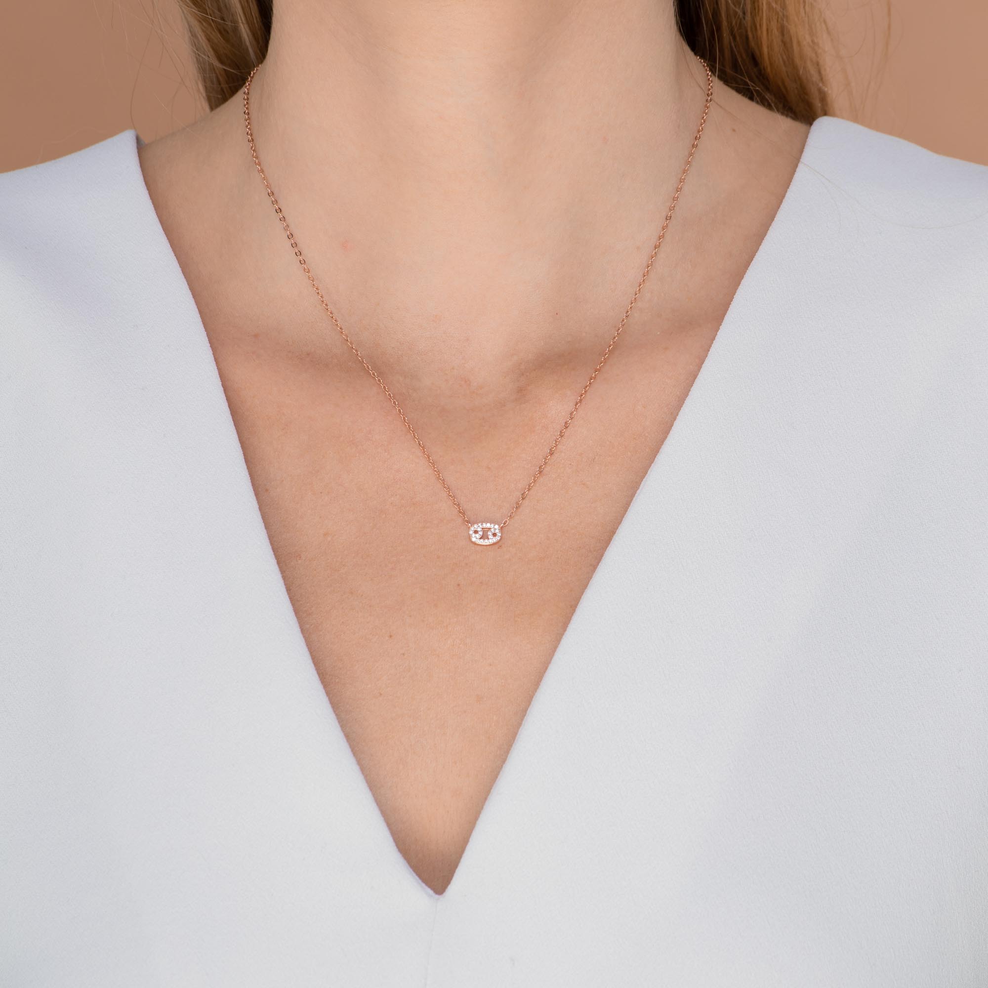 Cancer Sapphire Charm Zodiac Star Sign Necklace - Camile & Stone