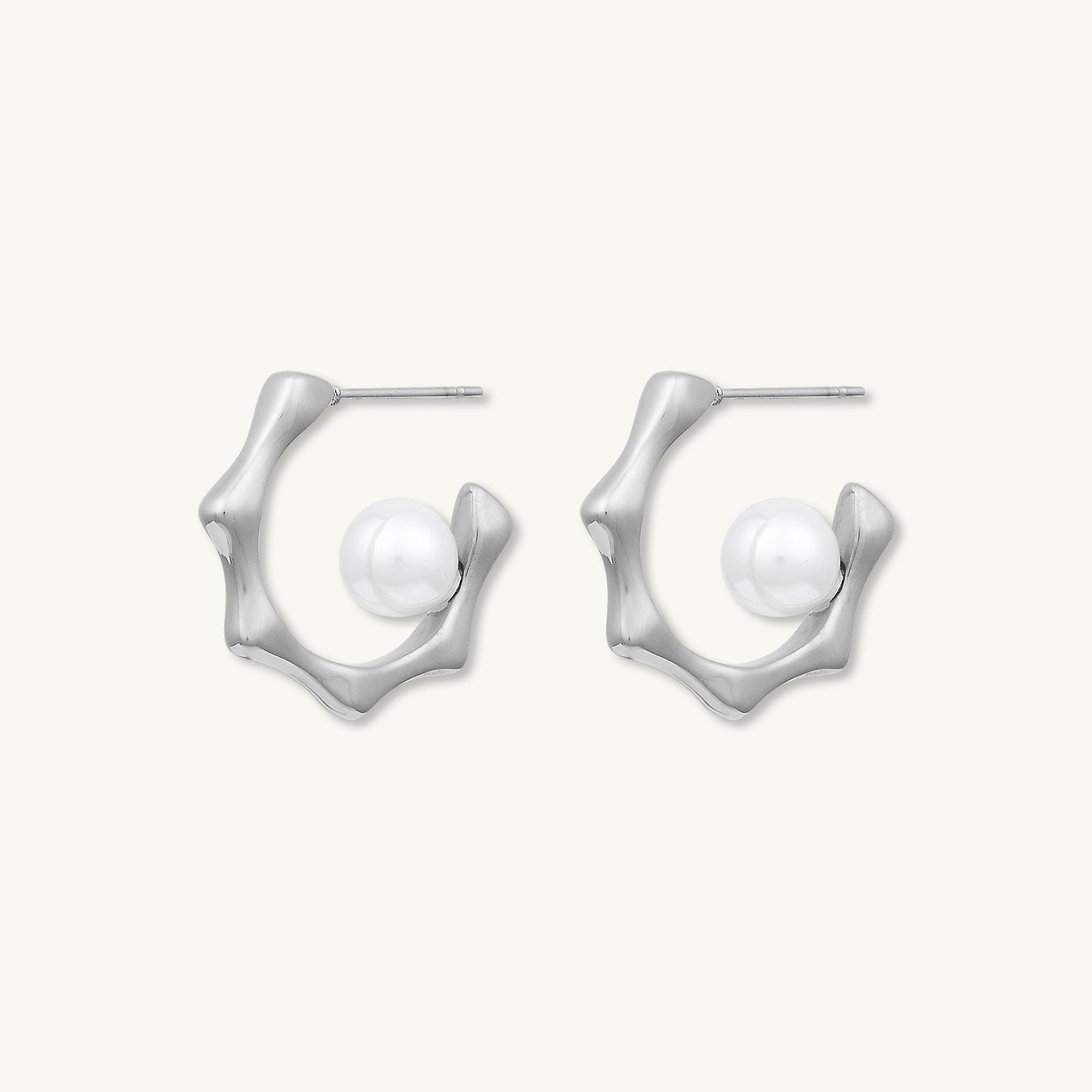 Cecily Pearl Hoop Earrings - Camile & Stone