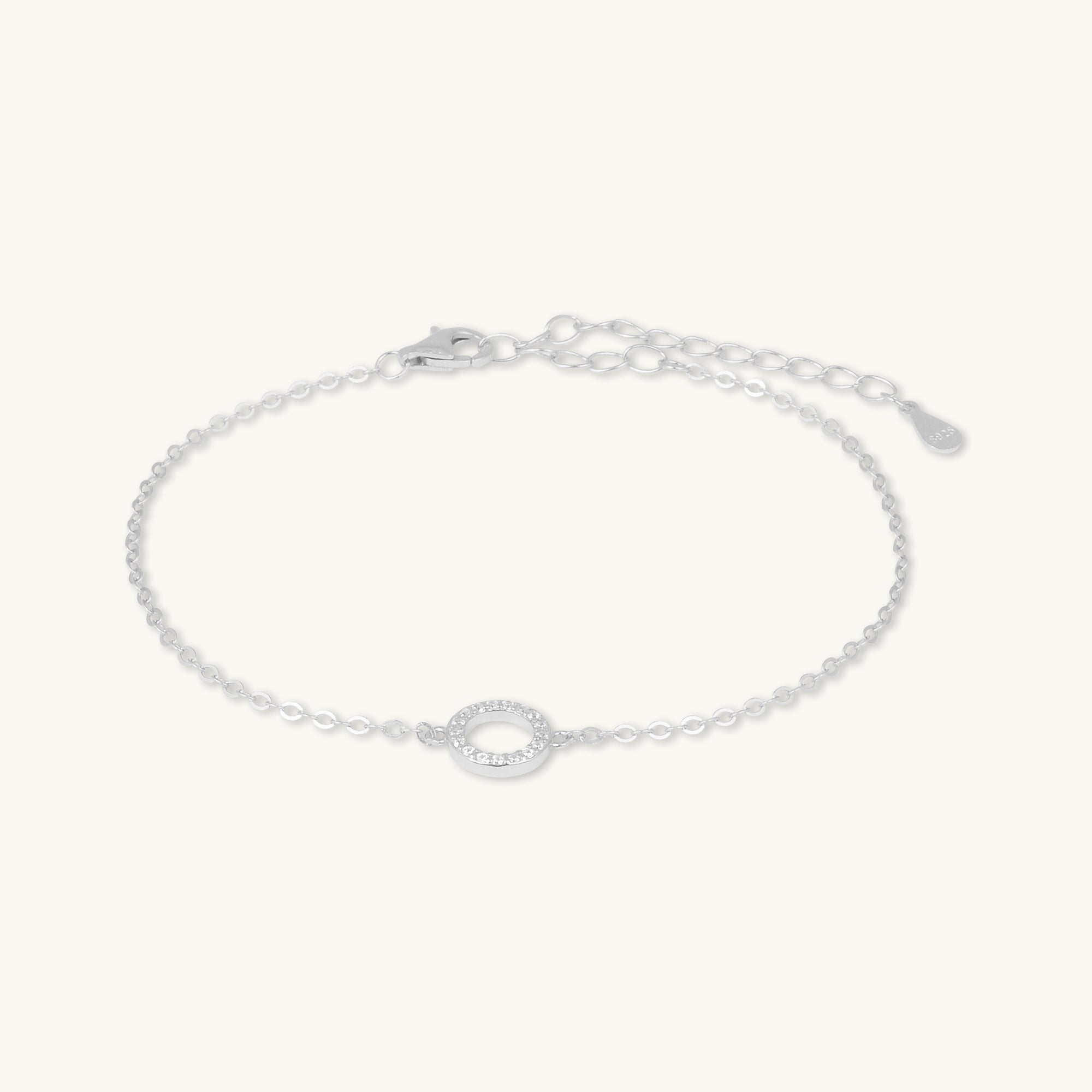 Circle Zirconia Chain Bracelet - Camile & Stone