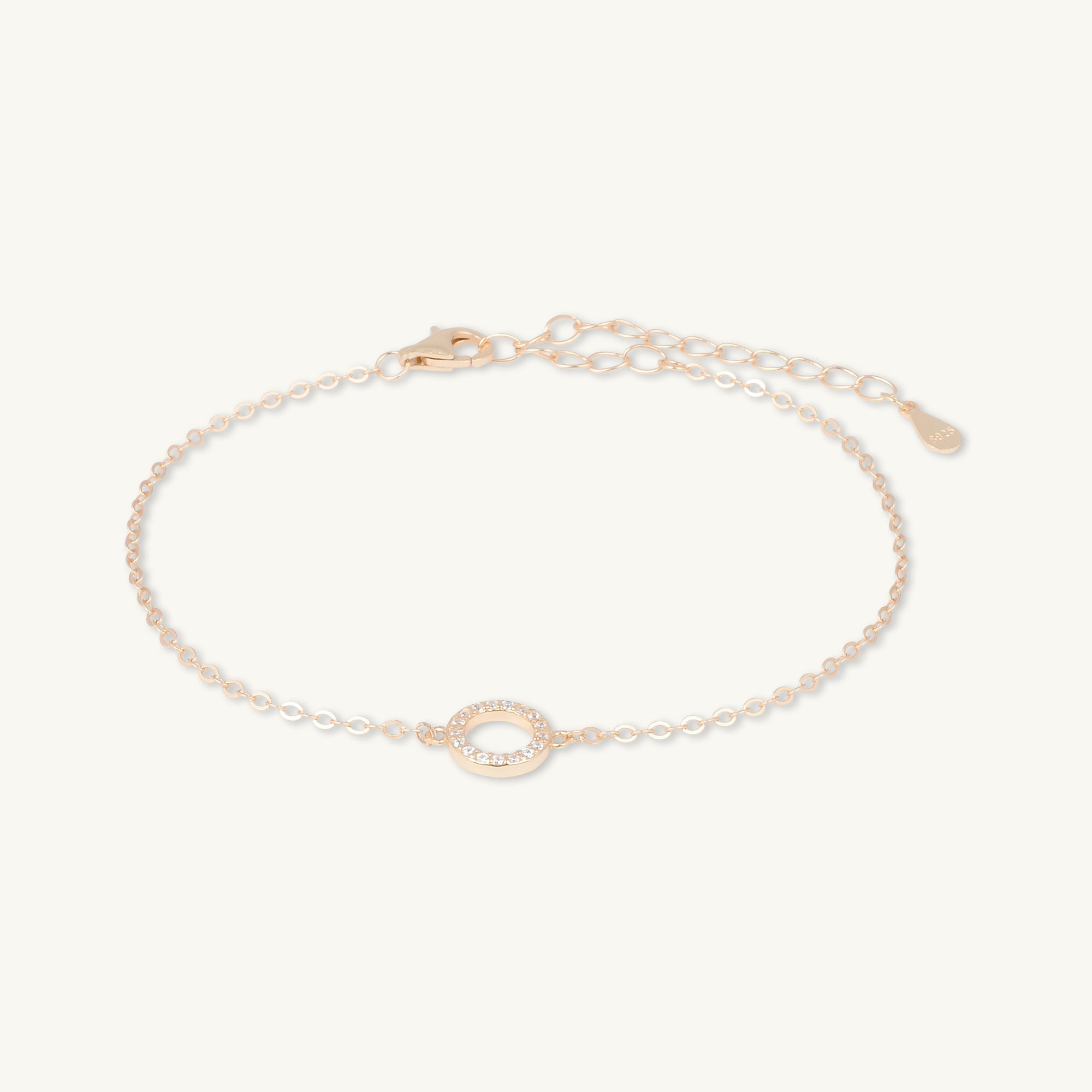 Circle Zirconia Chain Bracelet - Camile & Stone