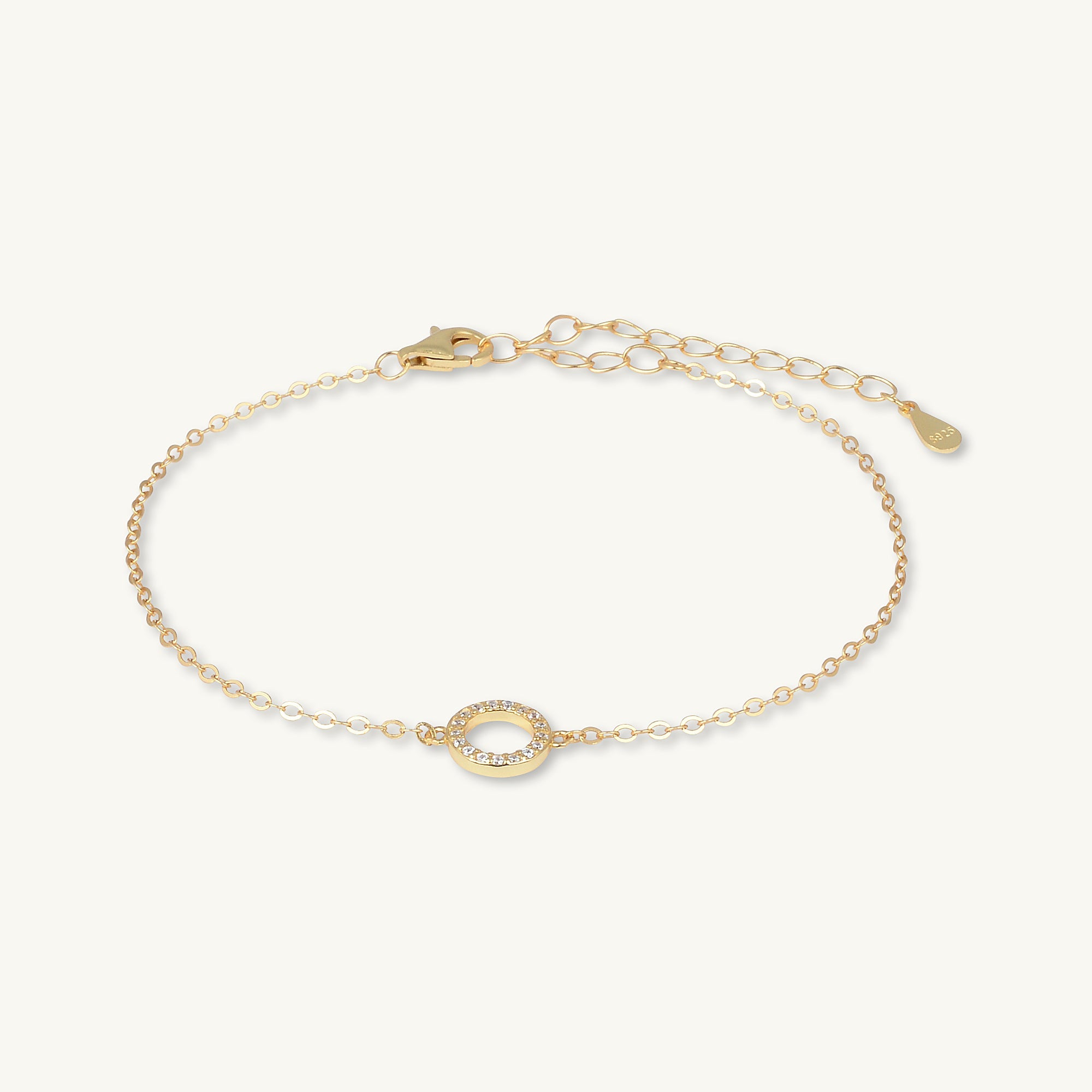 Circle Zirconia Chain Bracelet - Camile & Stone