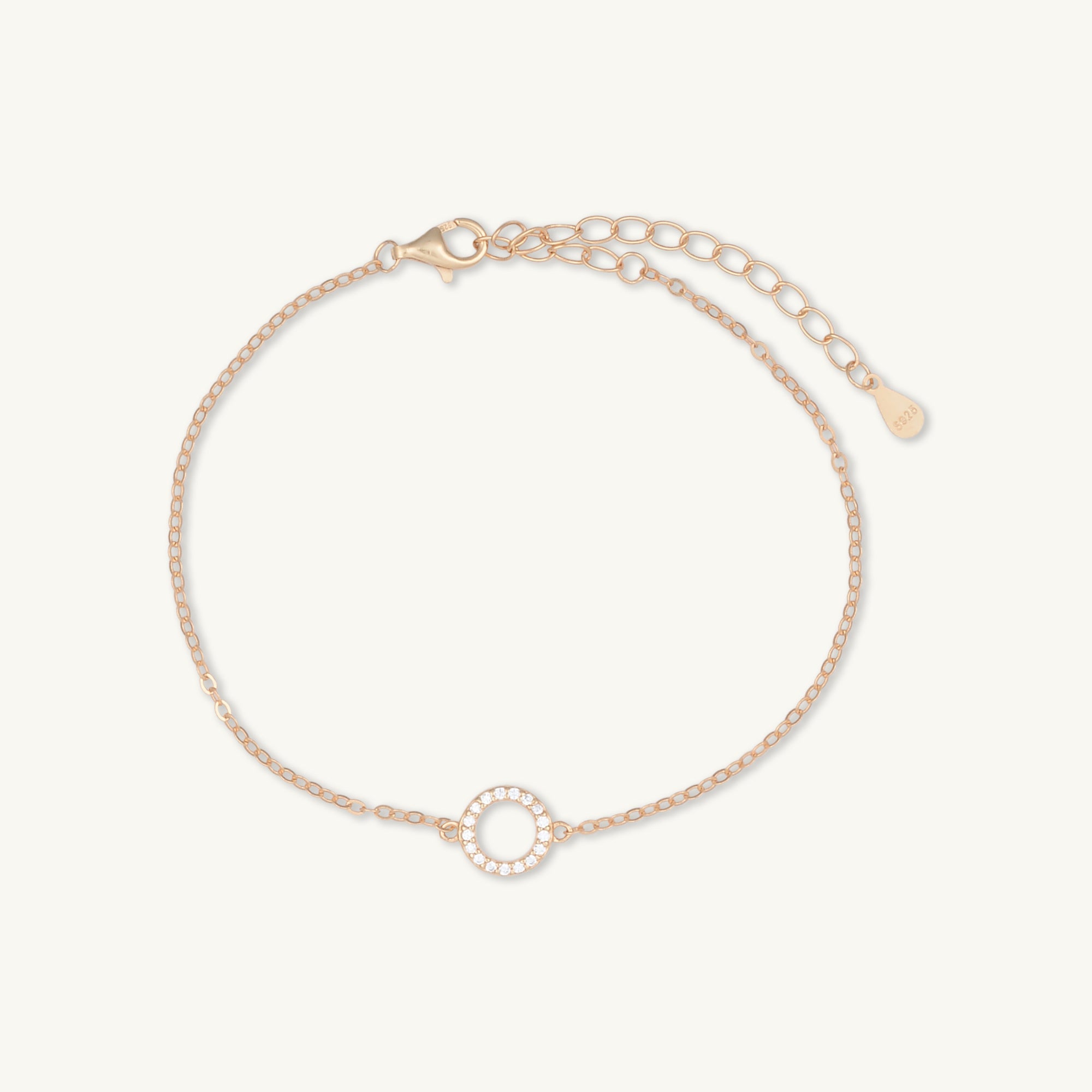 Circle Zirconia Chain Bracelet - Camile & Stone