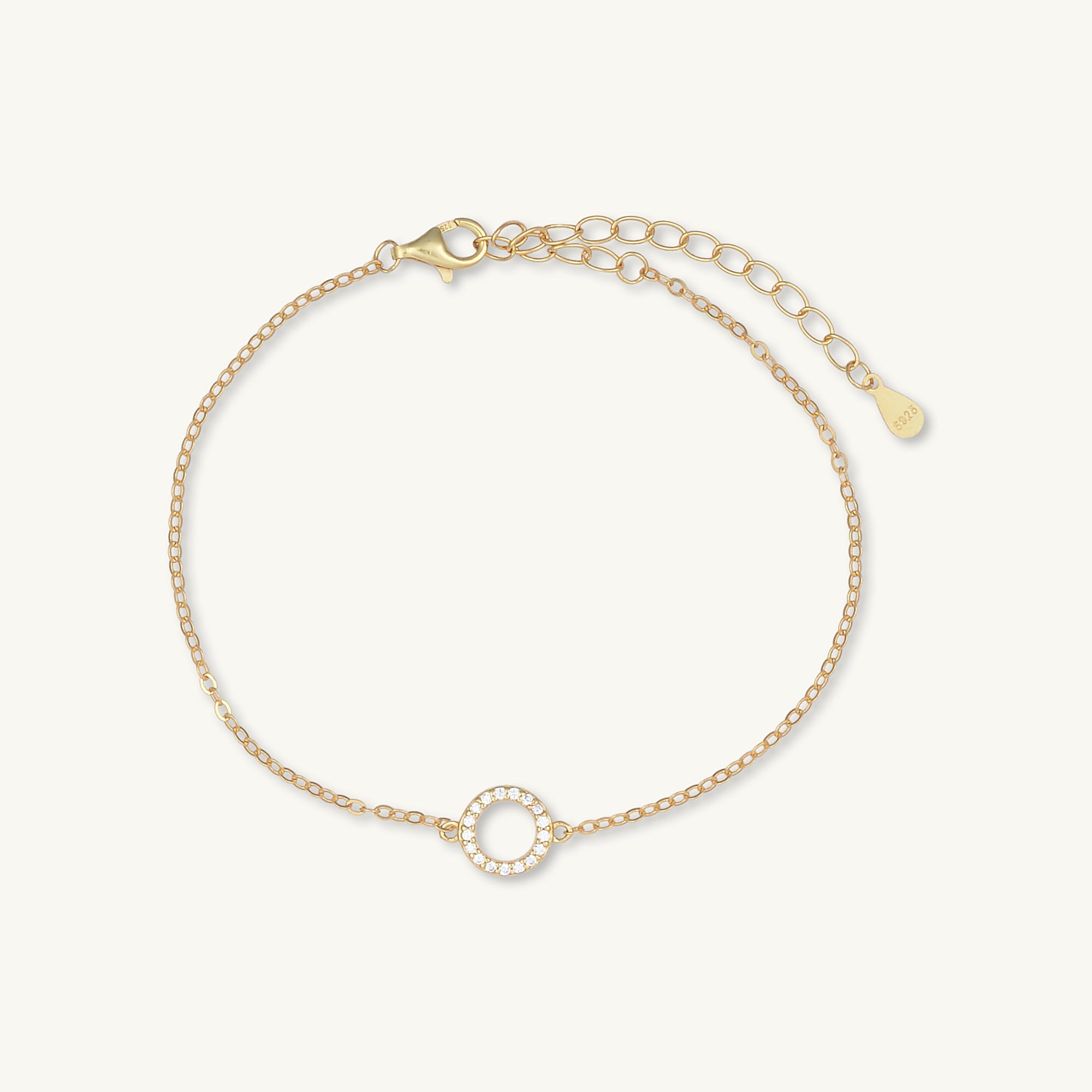 Circle Zirconia Chain Bracelet - Camile & Stone