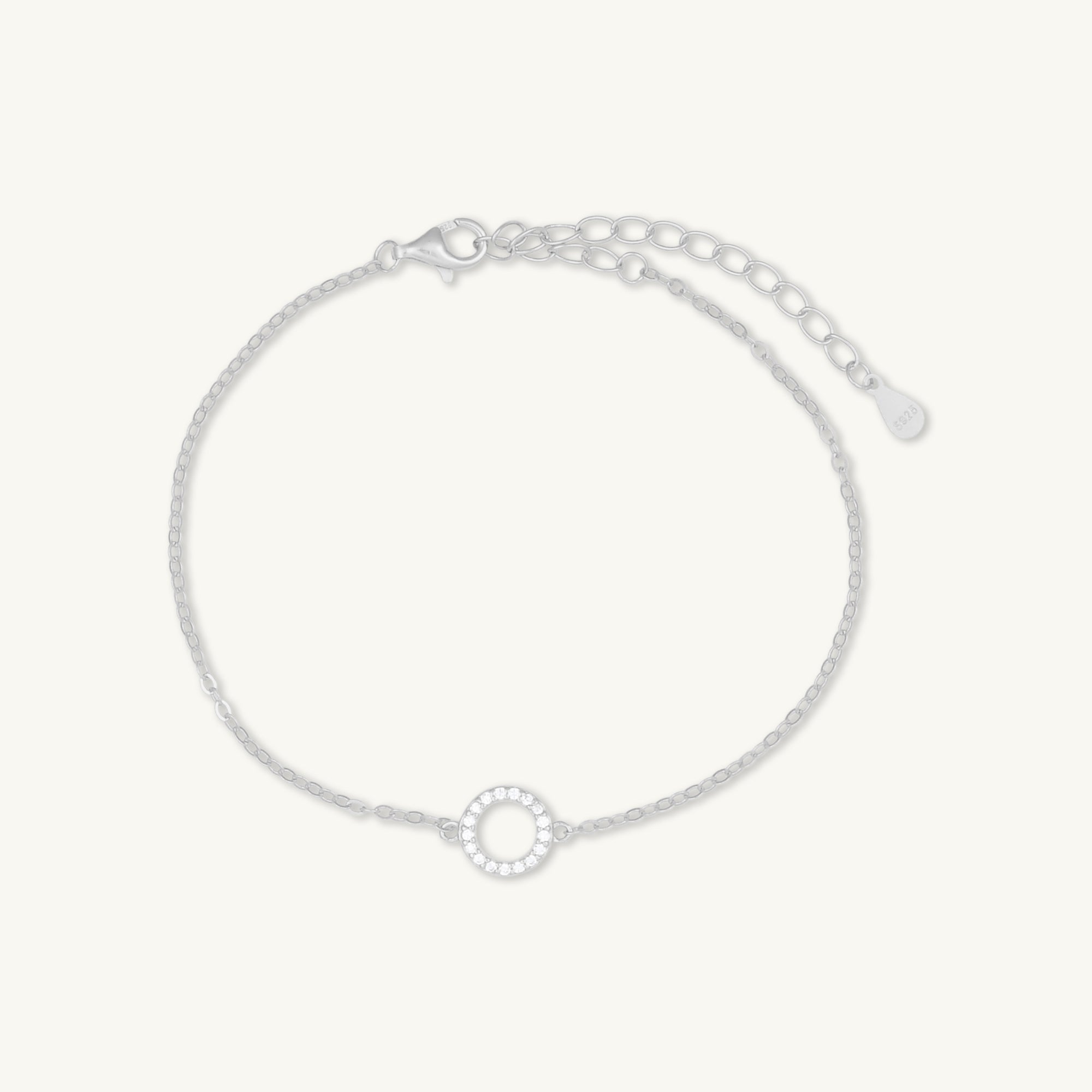 Circle Zirconia Chain Bracelet - Camile & Stone