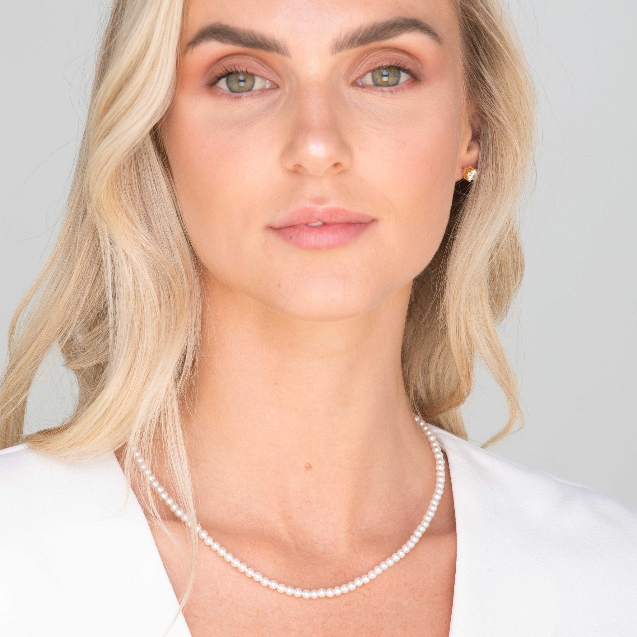 Classic 4mm Round Pearl Necklace - Camile & Stone