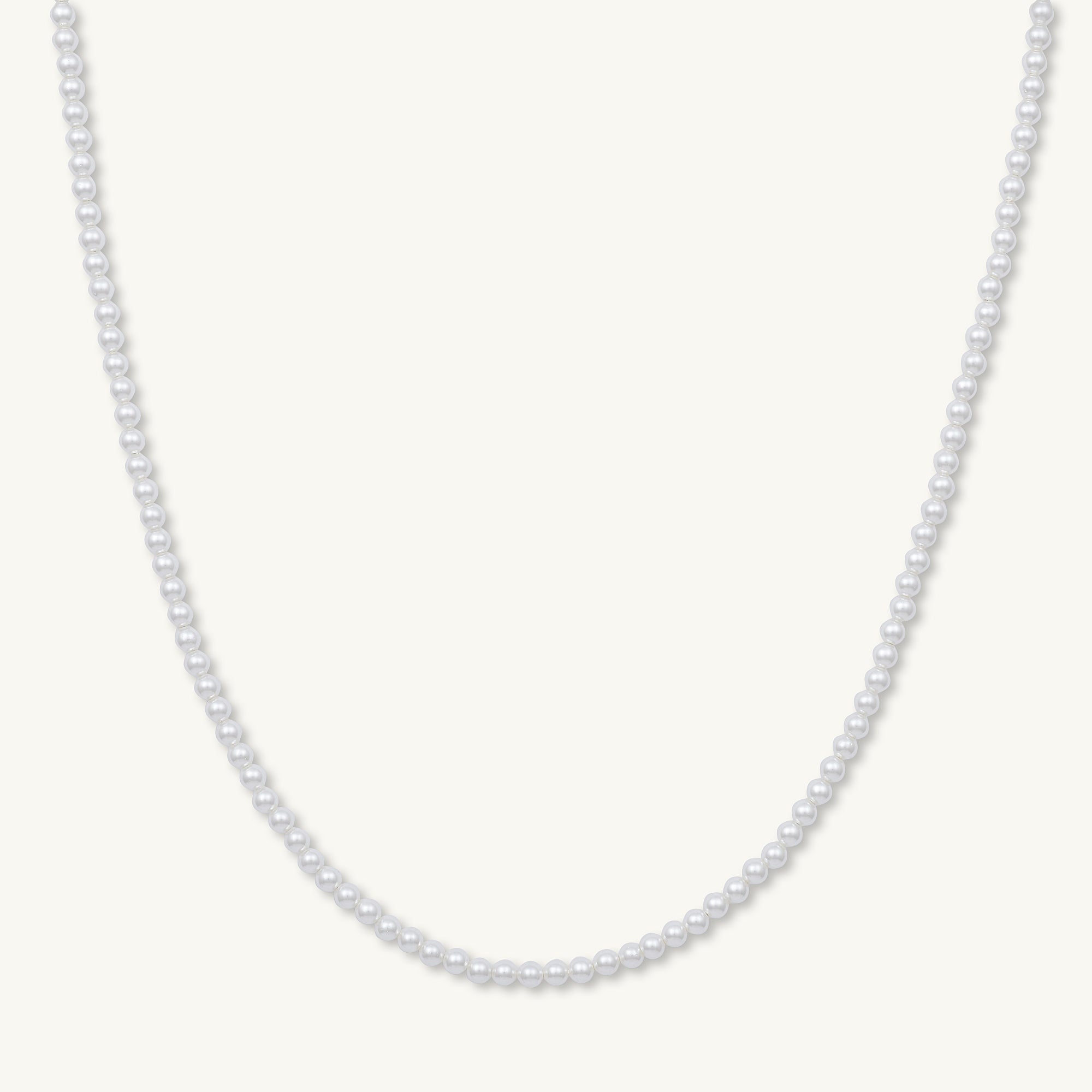 Classic 4mm Round Pearl Necklace - Camile & Stone
