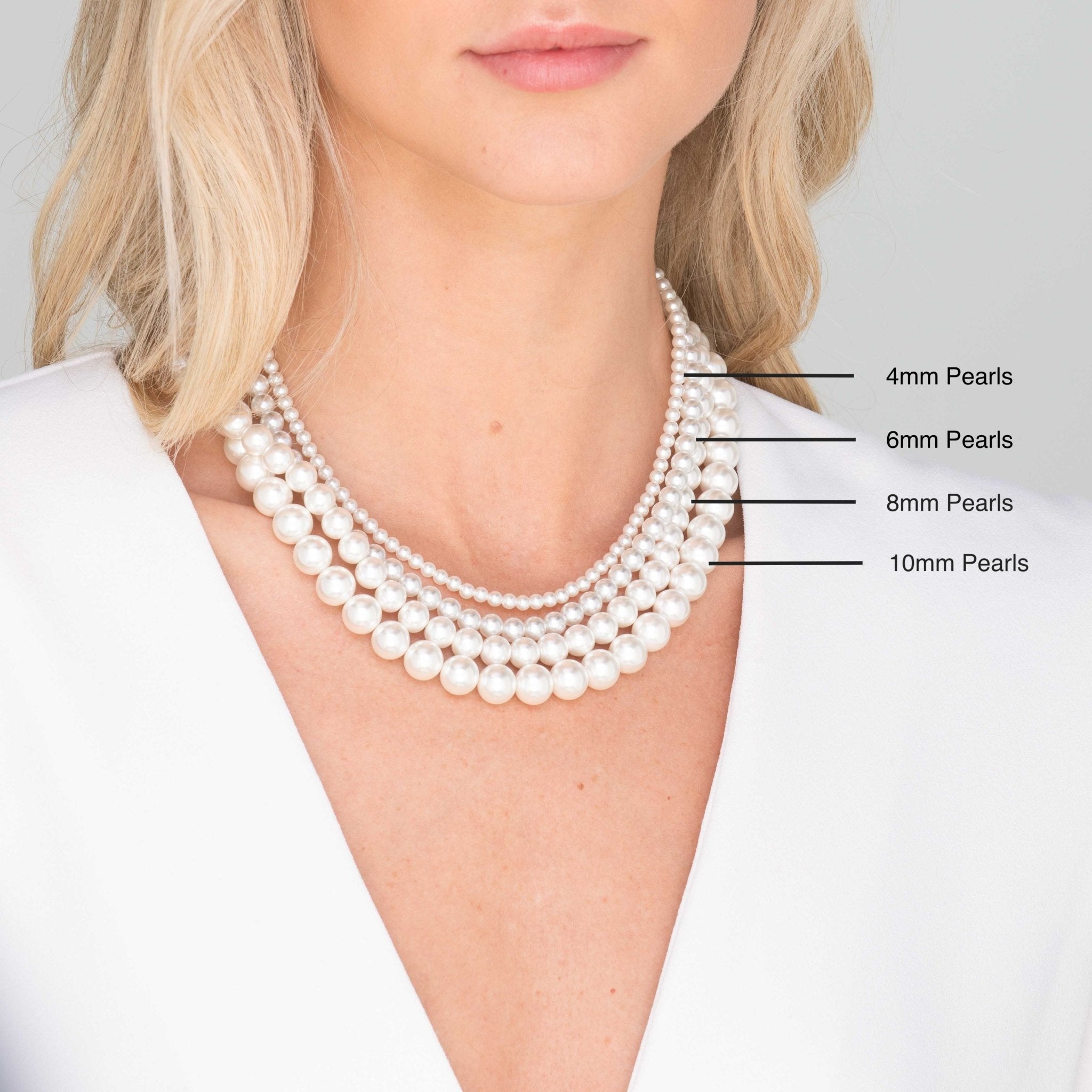 Classic 8mm Round Pearl Necklace - Camile & Stone