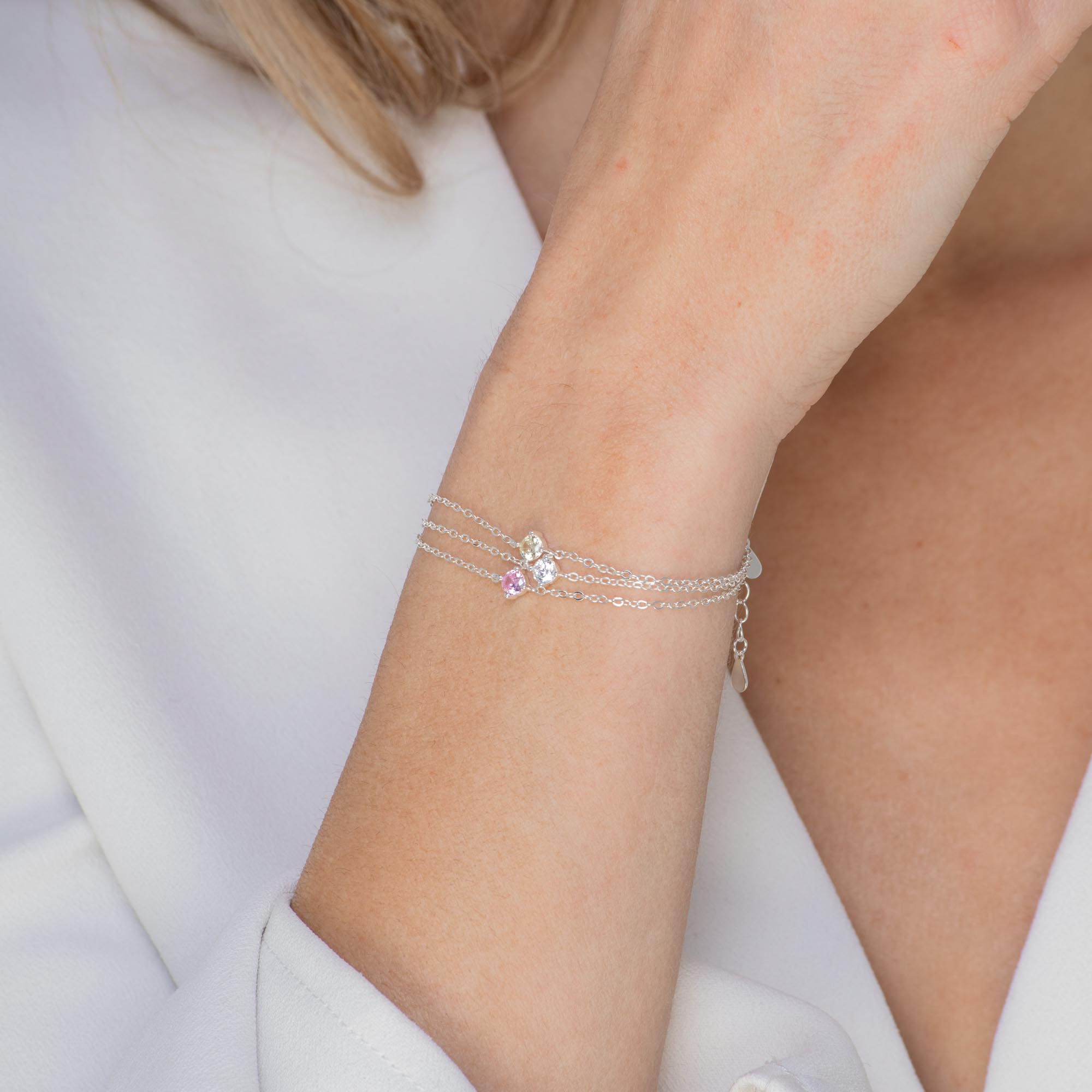Classic Birthstone April Bracelet - Camile & Stone