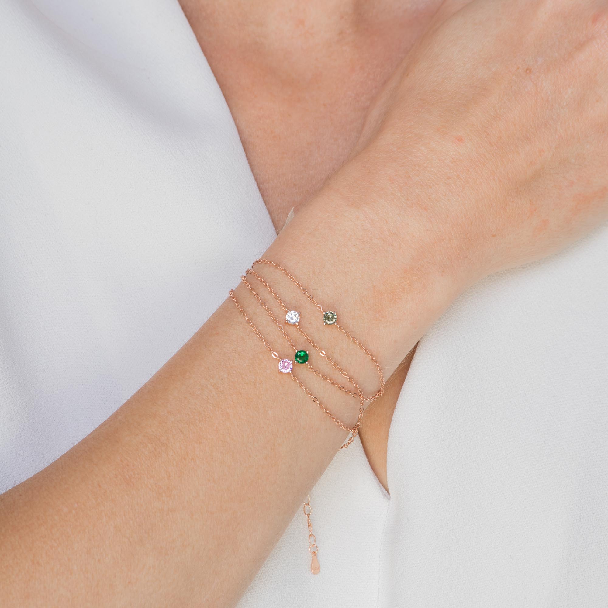 Classic Birthstone April Bracelet - Camile & Stone