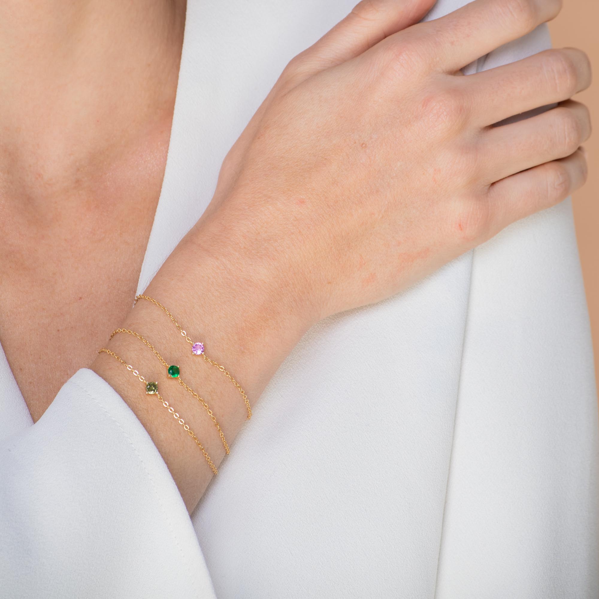 Classic Birthstone Bracelet August - Camile & Stone