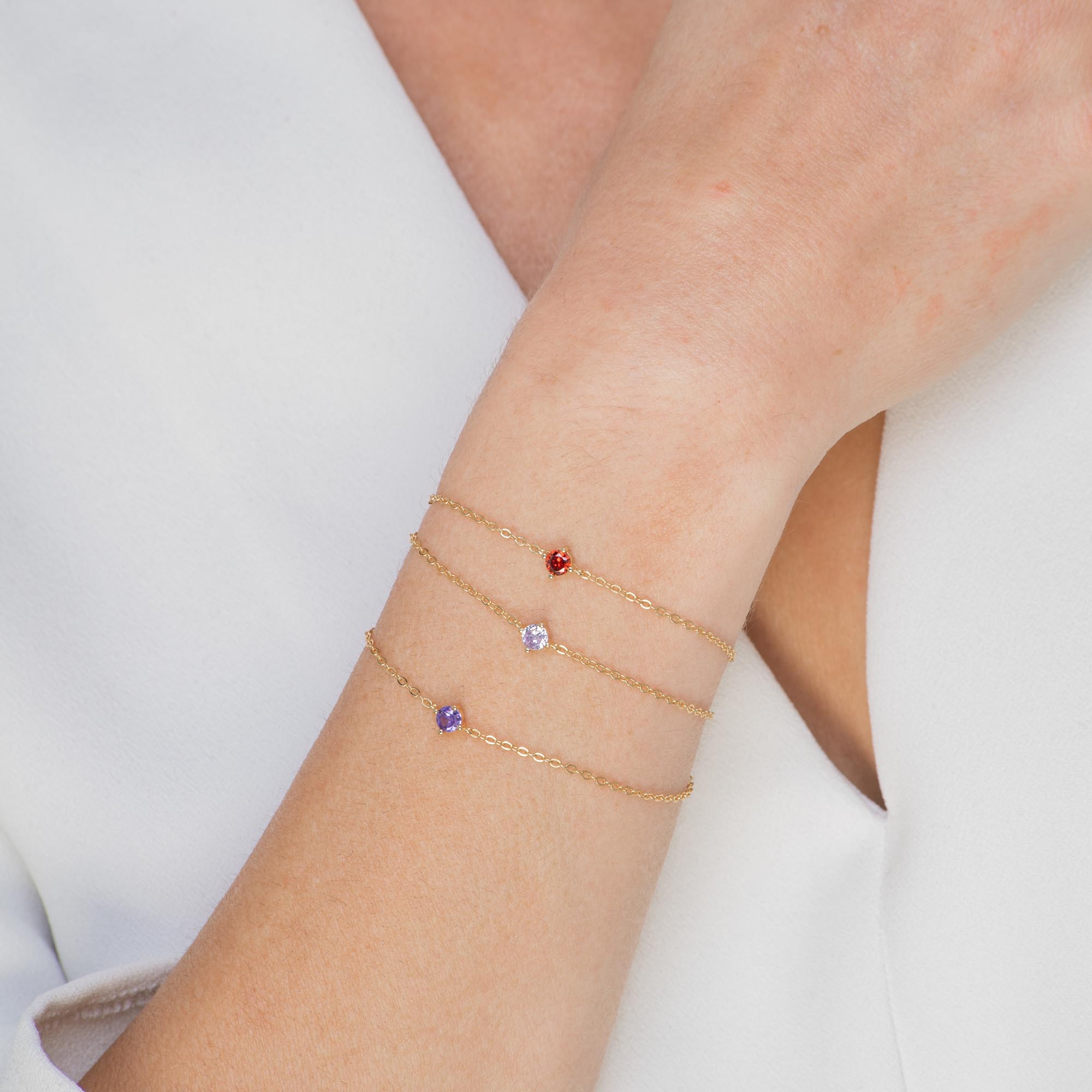 Classic Birthstone Bracelet February - Camile & Stone