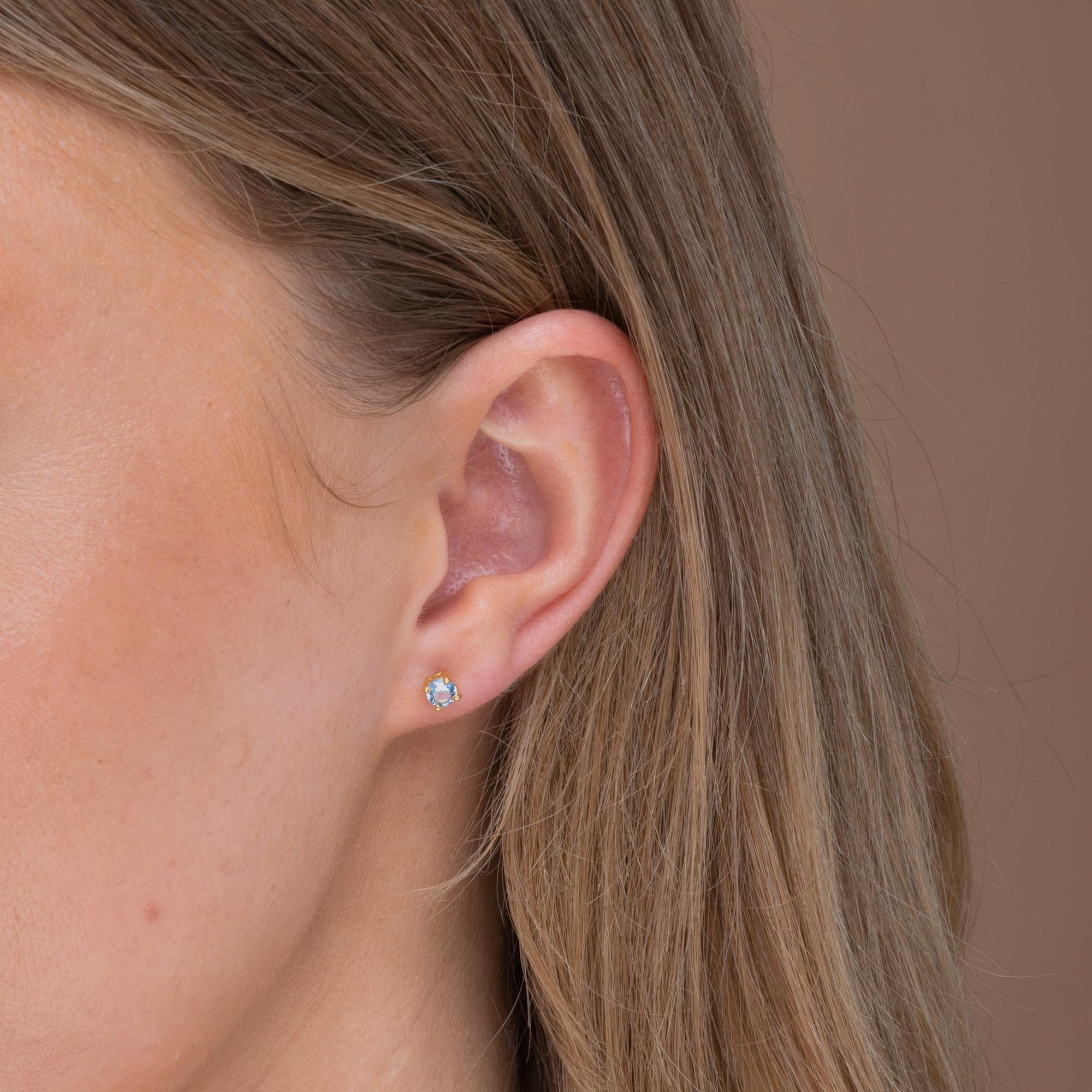 Classic Birthstone Earrings March - Camile & Stone