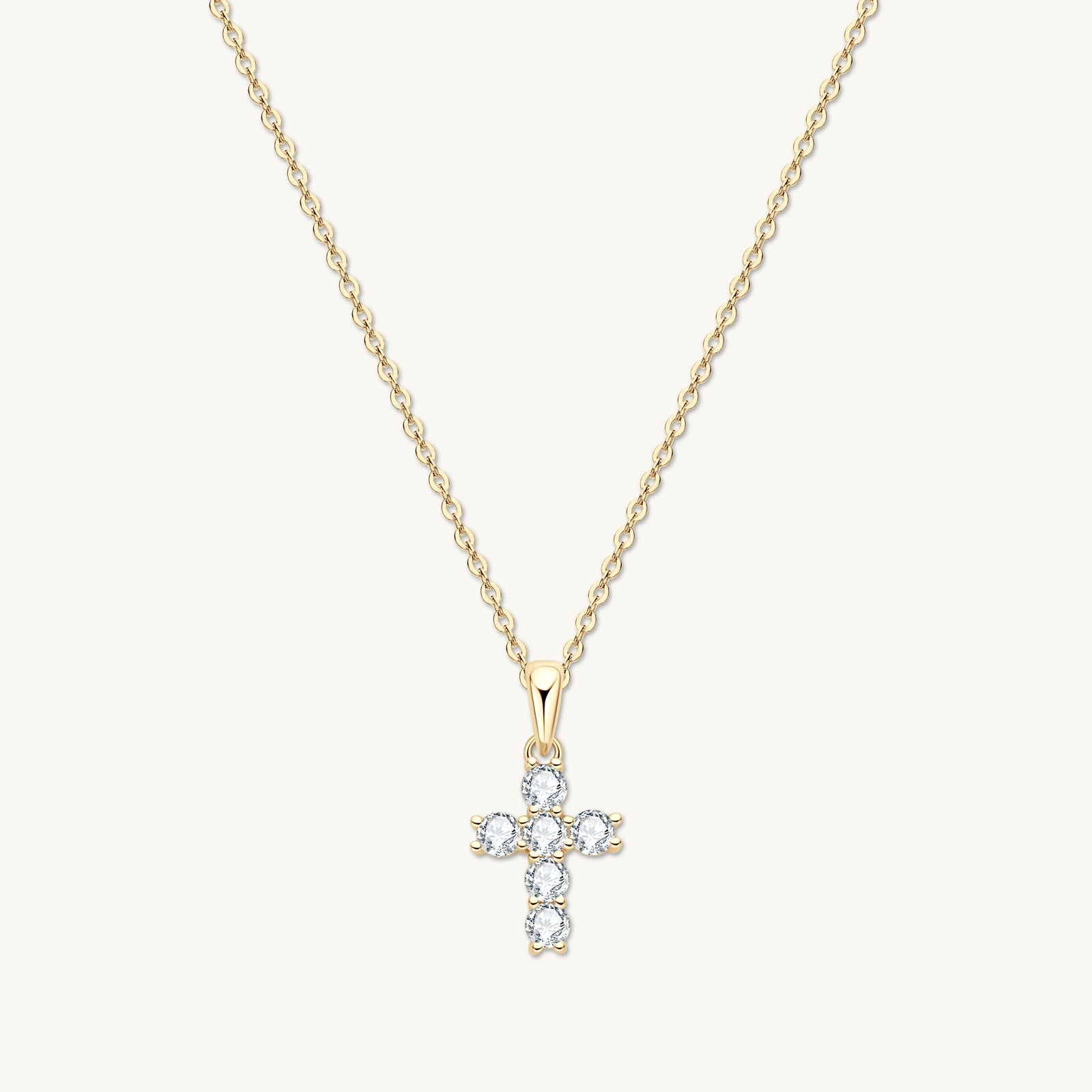 Classic Cross Pendant Moissanite Necklace - Camile & Stone