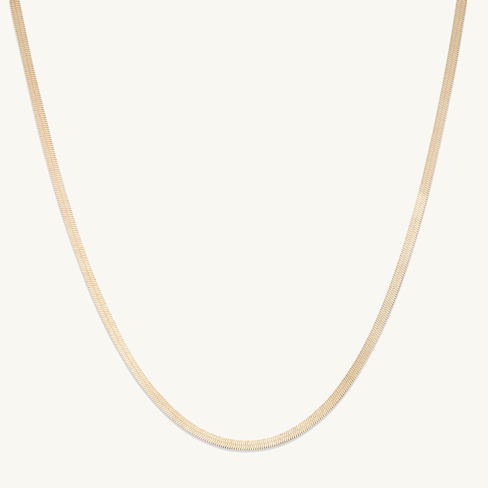 Classic Herringbone Chain Necklace - Camile & Stone