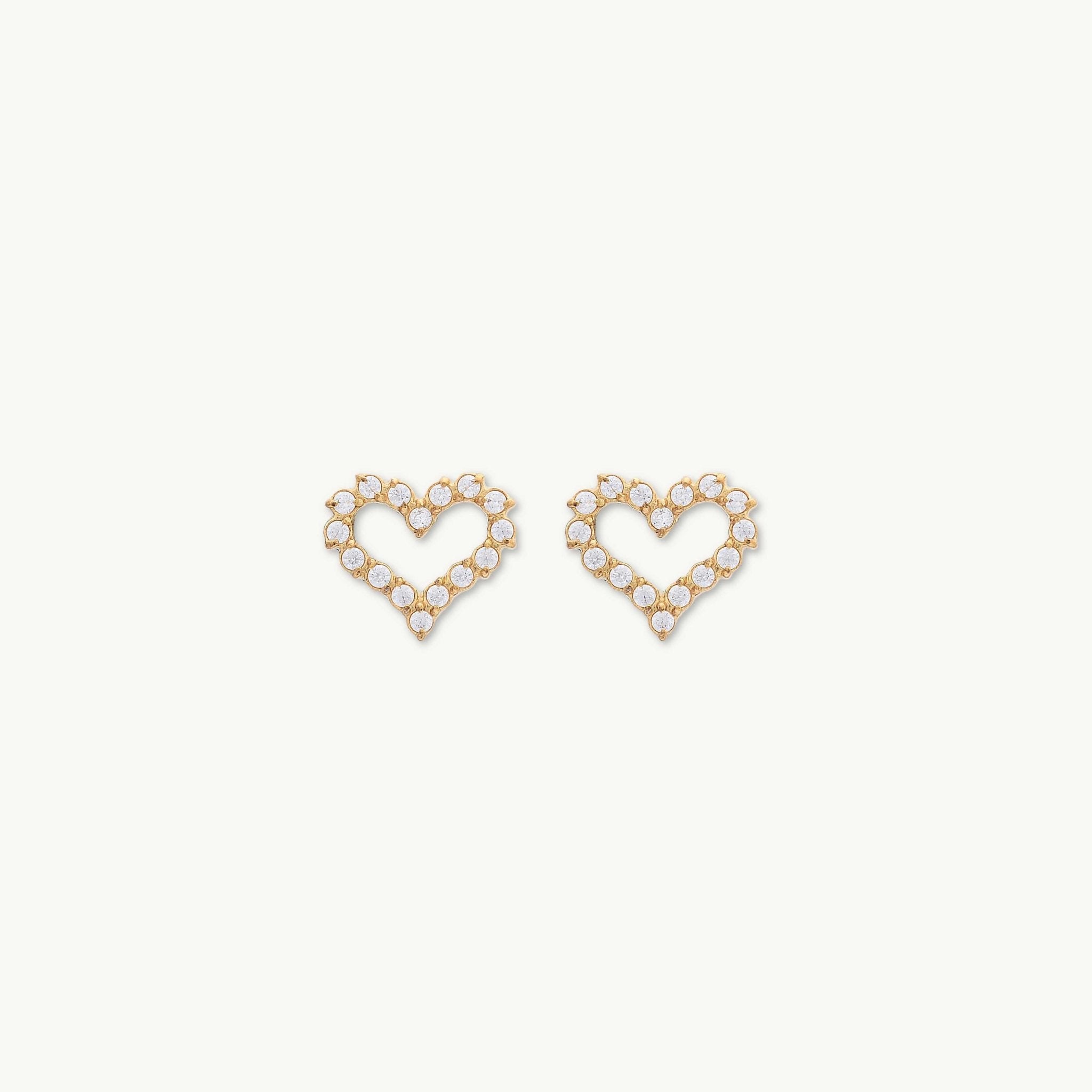 Classic Love Heart Zirconia Earrings - Camile & Stone