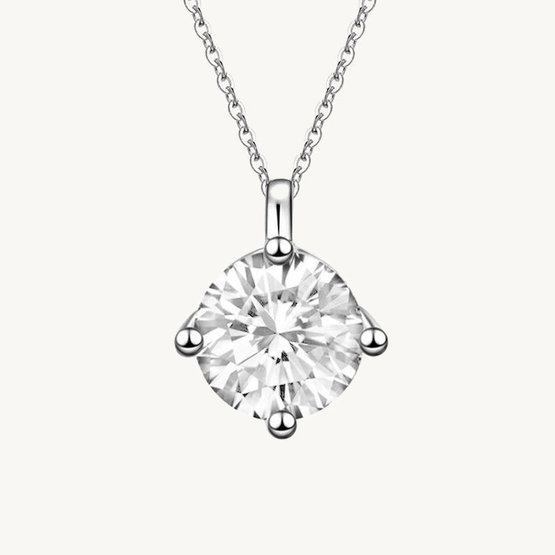 Classic Solitaire Pendant Moissanite Necklace 0.5 Carat - Camile & Stone